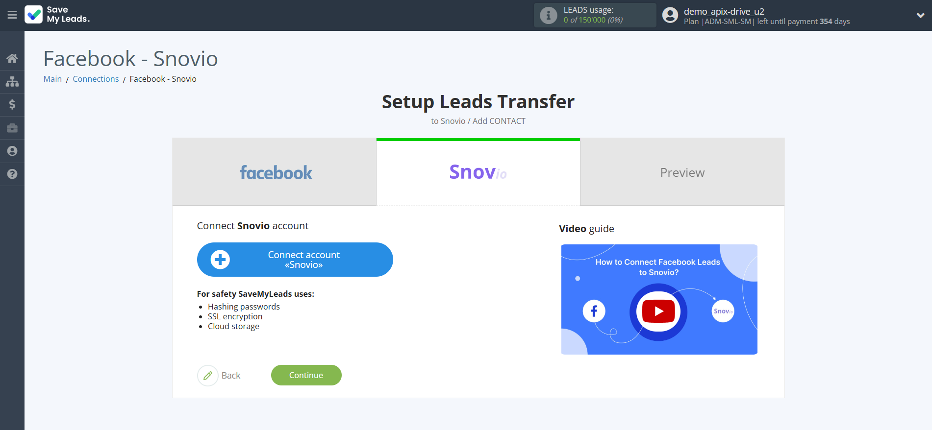 How to Connect Facebook with Snovio Add Contacts | Data Destination account connection How to Connect Facebook with Snovio Add Contacts | Data Destination account connection