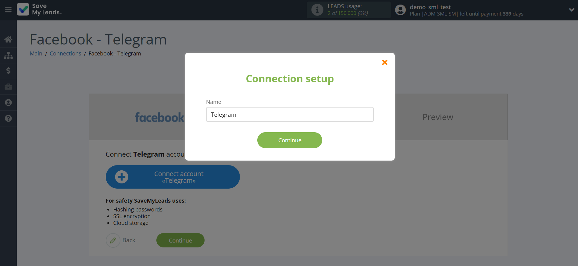 How to Connect Facebook with Telegram | Data Destination account connection How to Connect Facebook with Telegram | Data Destination account connection
