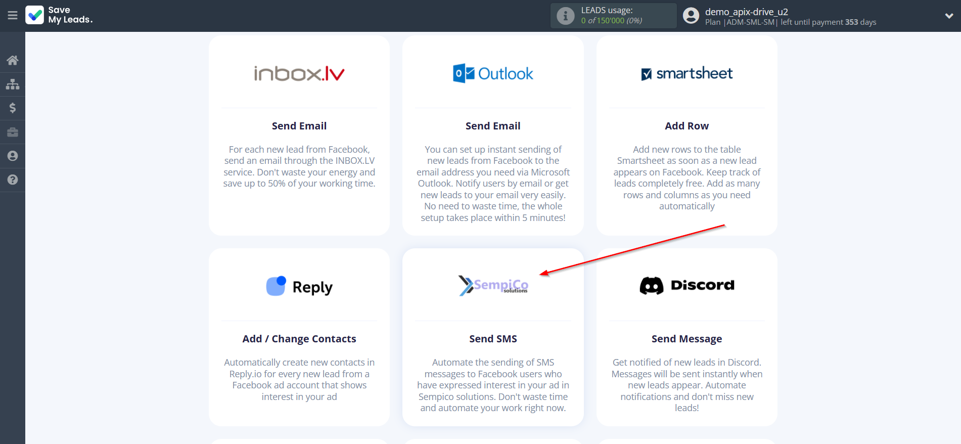 How to Connect Facebook with Sempico Solutions | Data Destination system selection How to Connect Facebook with Sempico Solutions | Data Destination system selection