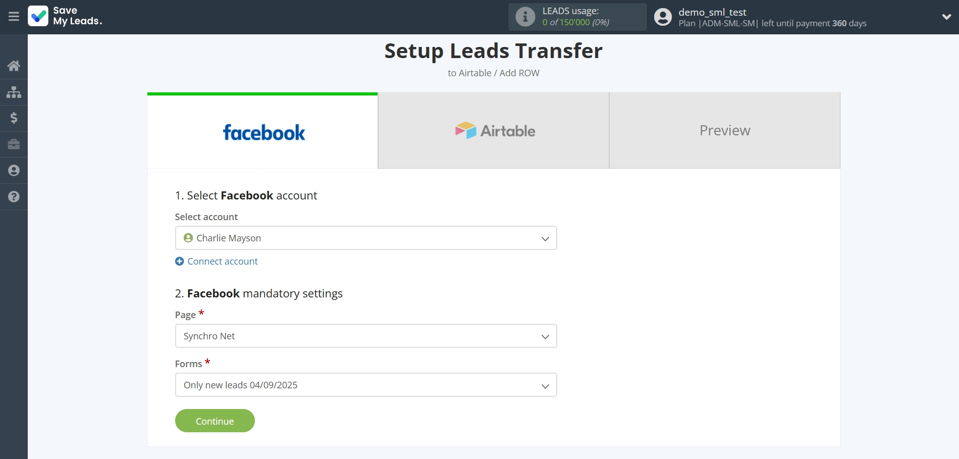 How to Connect Facebook with AirTable | Data Source account connection