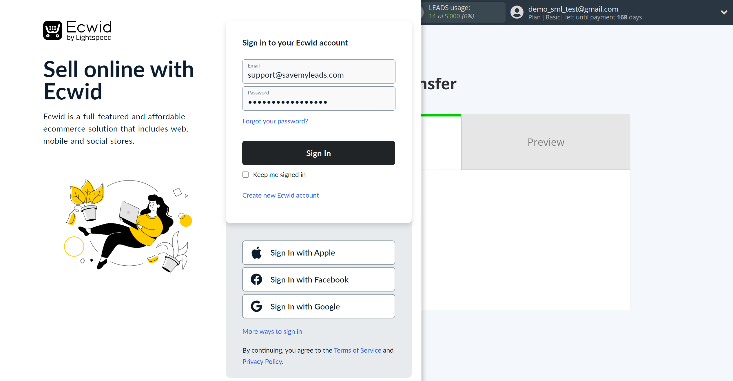 How to Connect TikTok with Ecwid Create Order | Data Destination account connection