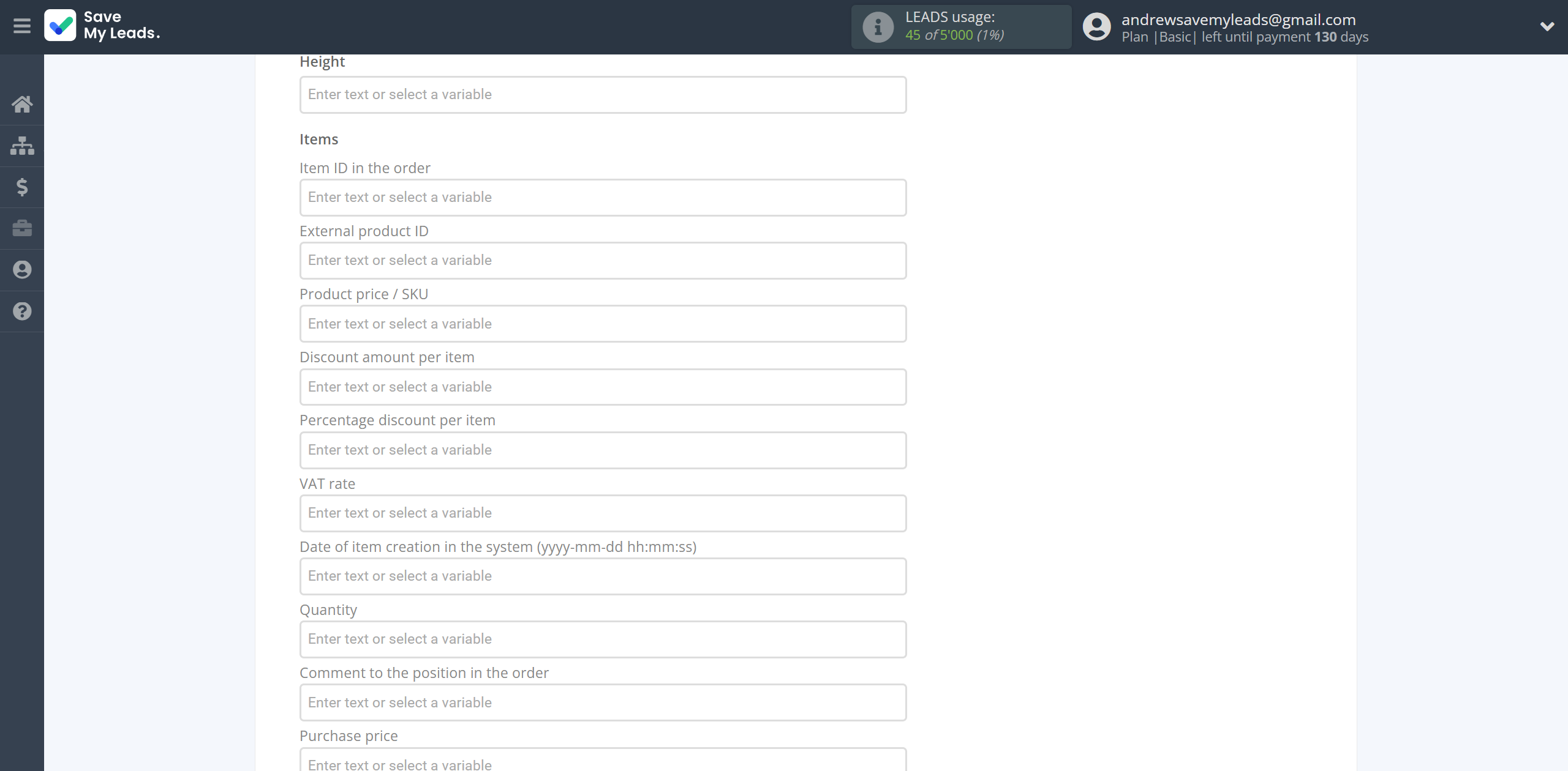 How to Connect TikTok with Simla Create Order | Assigning fields