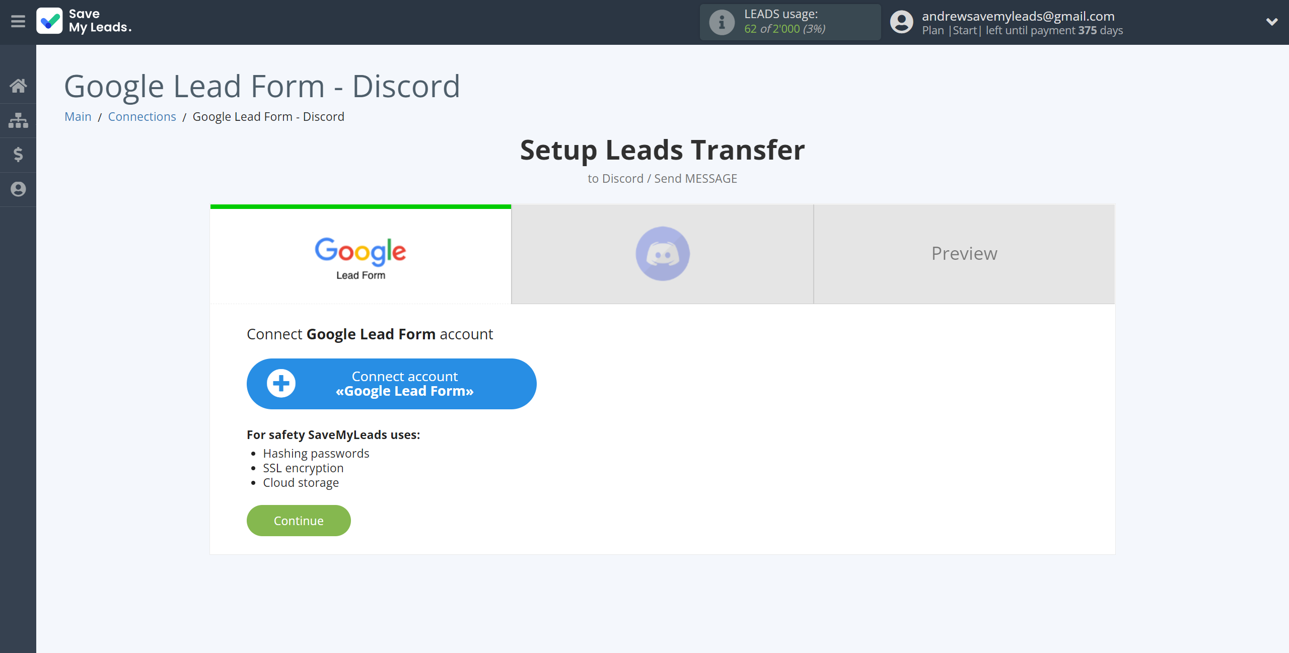 How to Connect Google Lead Form with Discord | Data Source account connection
