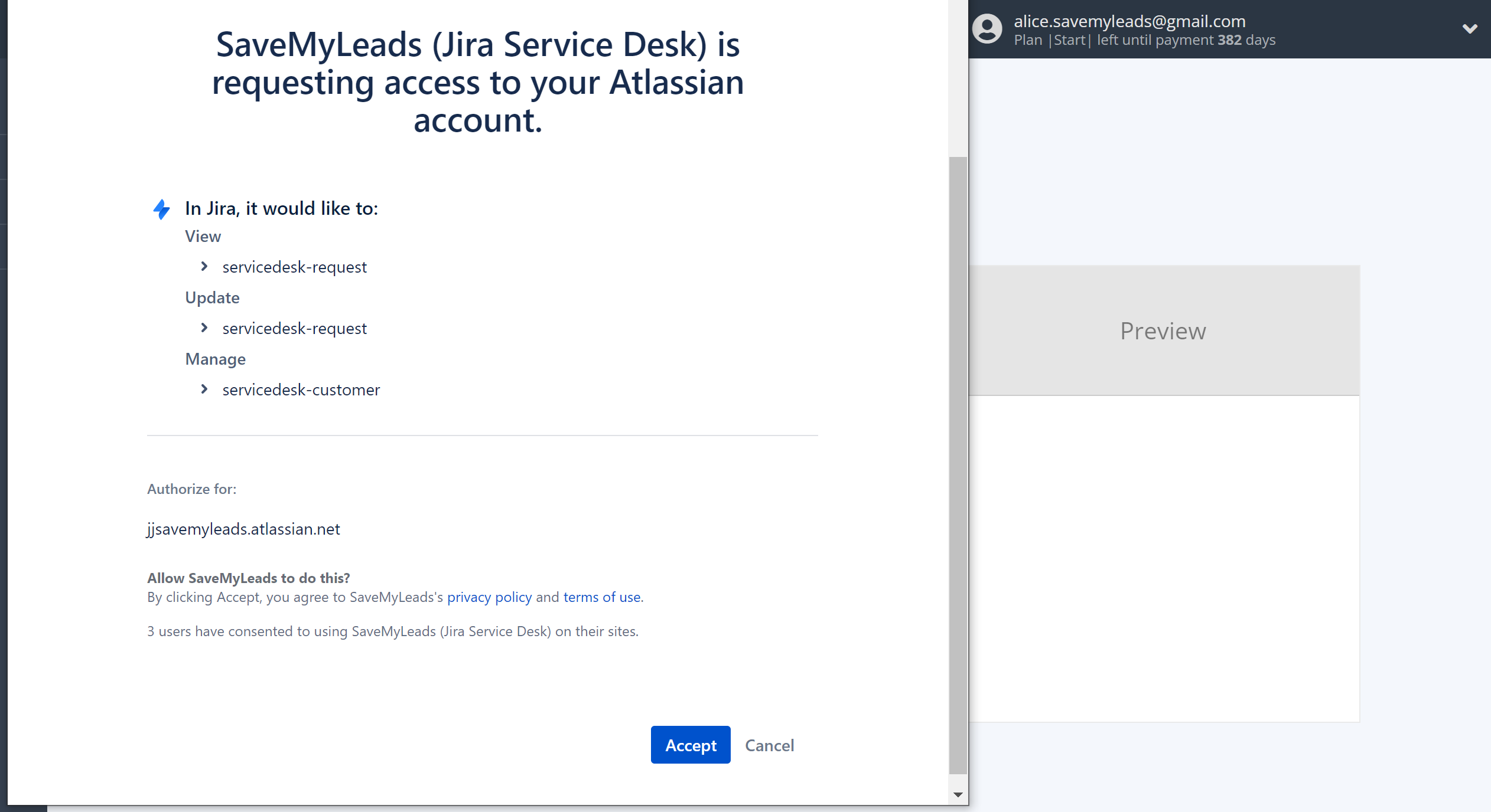 How to Connect Google Lead Form with Jira Service Desk | Data Destination account connection