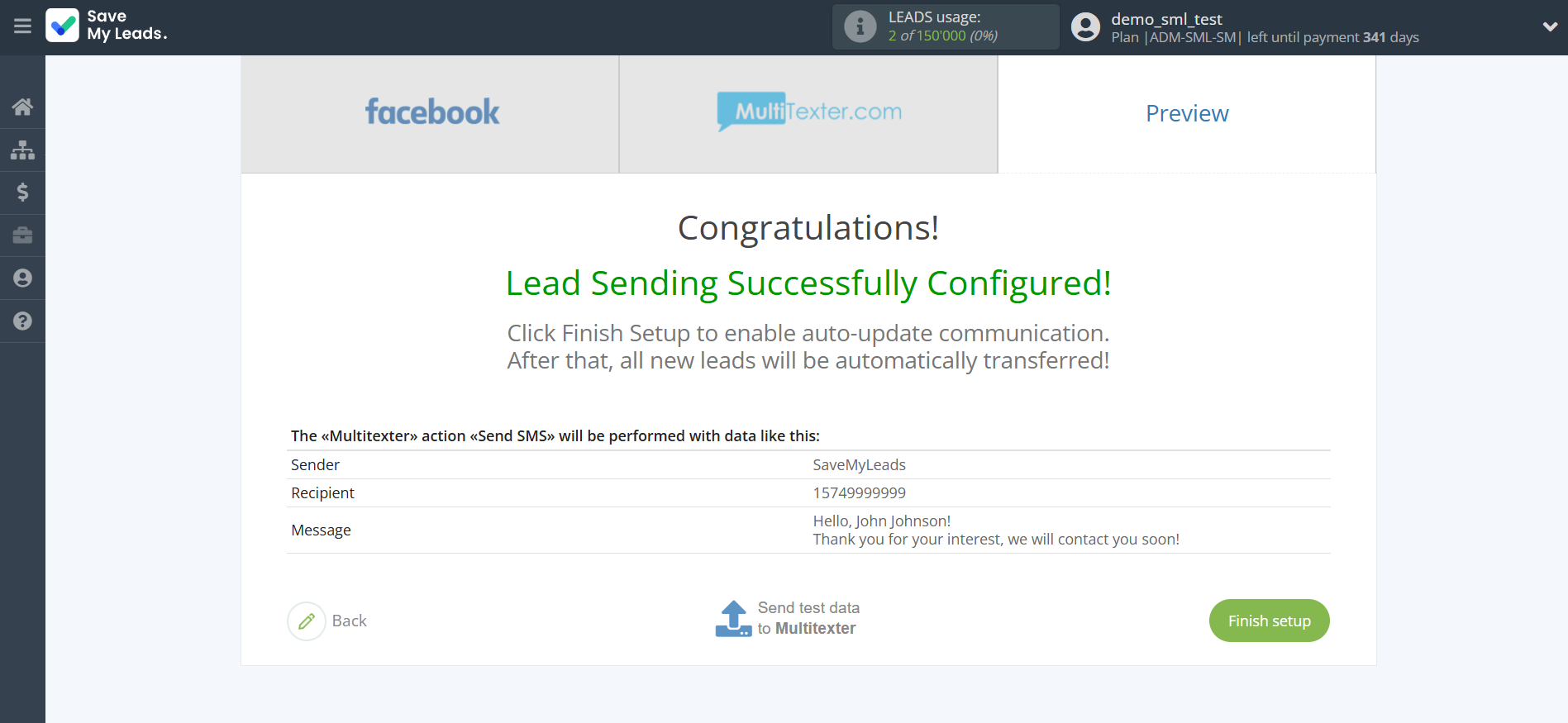 How to Connect Facebook with Multitexter | Test data How to Connect Facebook with Multitexter | Test data
