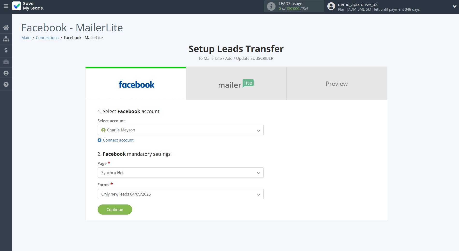How to Connect Facebook with MailerLite | Data Source account connection How to Connect Facebook with MailerLite | Data Source account connection