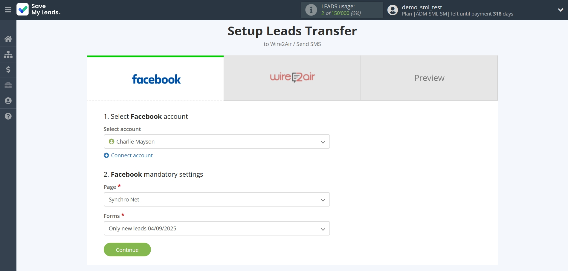 How to Connect Facebook with Wire2Air | Data Source account connection How to Connect Facebook with Wire2Air | Data Source account connection