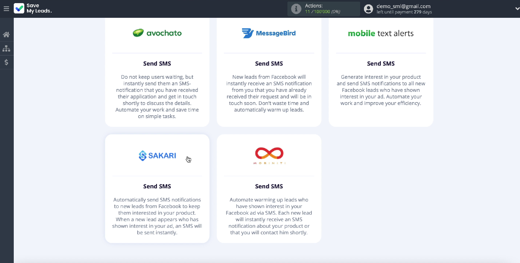 How to Send SMS via Sakari from New Facebook Leads | Select Sakari System Template How to Send SMS via Sakari from New Facebook Leads | Select Sakari System Template