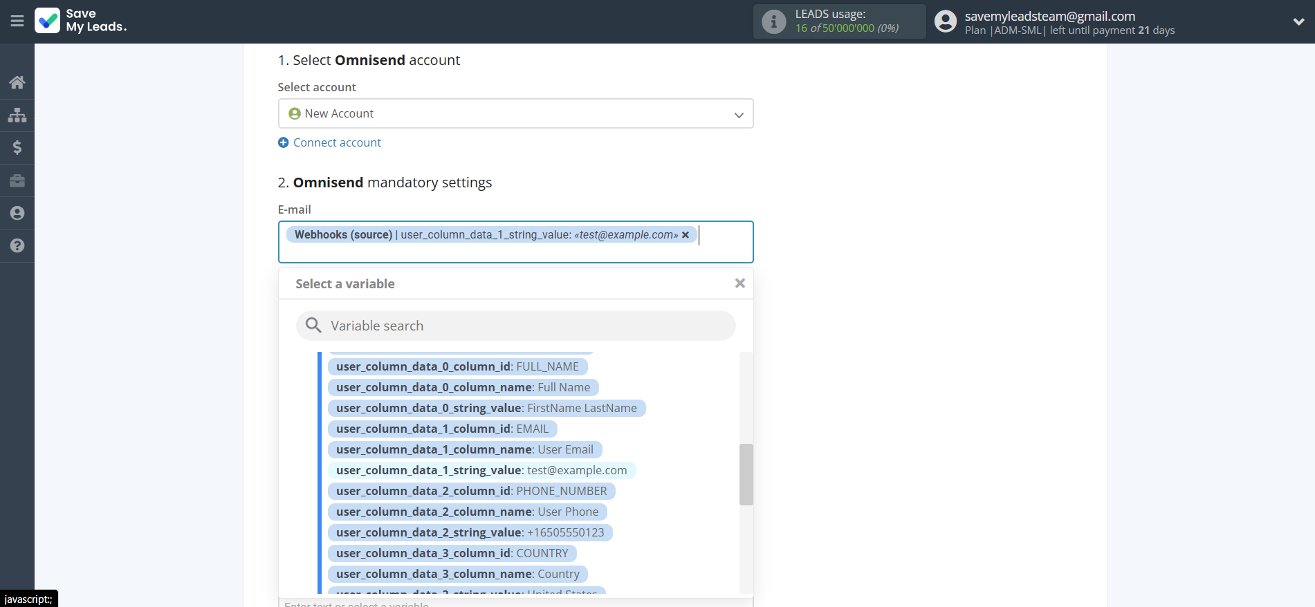 How to Connect Webhooks with Omnisend Create Contacts | Assigning fields How to Connect Webhooks with Omnisend Create Contacts | Assigning fields