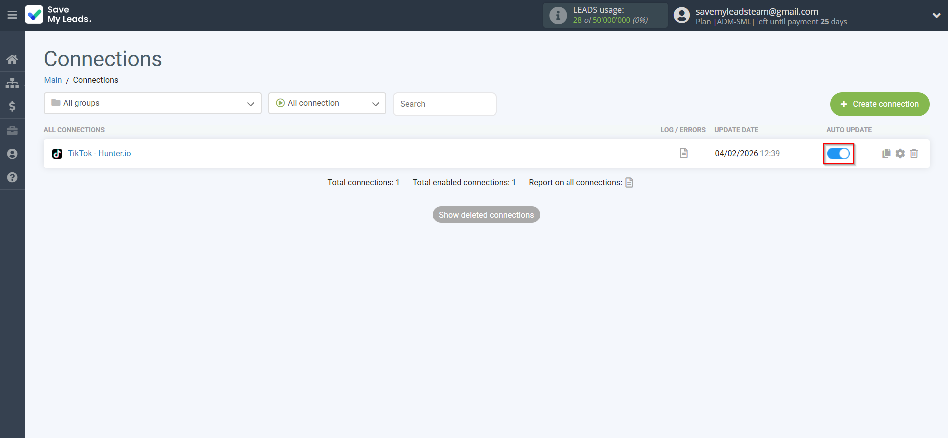 How to Connect TikTok with Hunter.io Create Contact | Enable auto-update