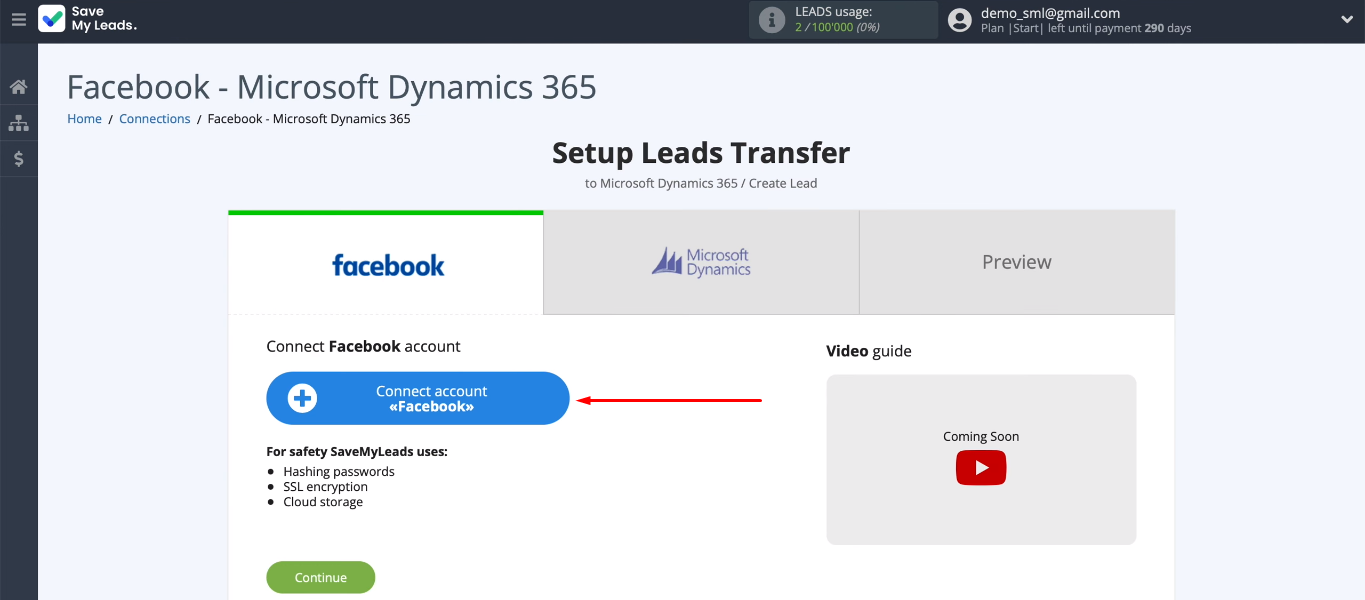 Facebook and Microsoft Dynamics 365 integration | Connect Facebook account
