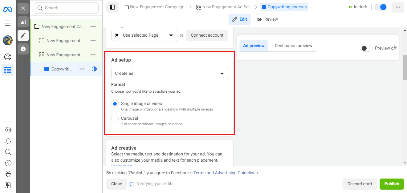 How to add media to ads on Facebook | Select Format