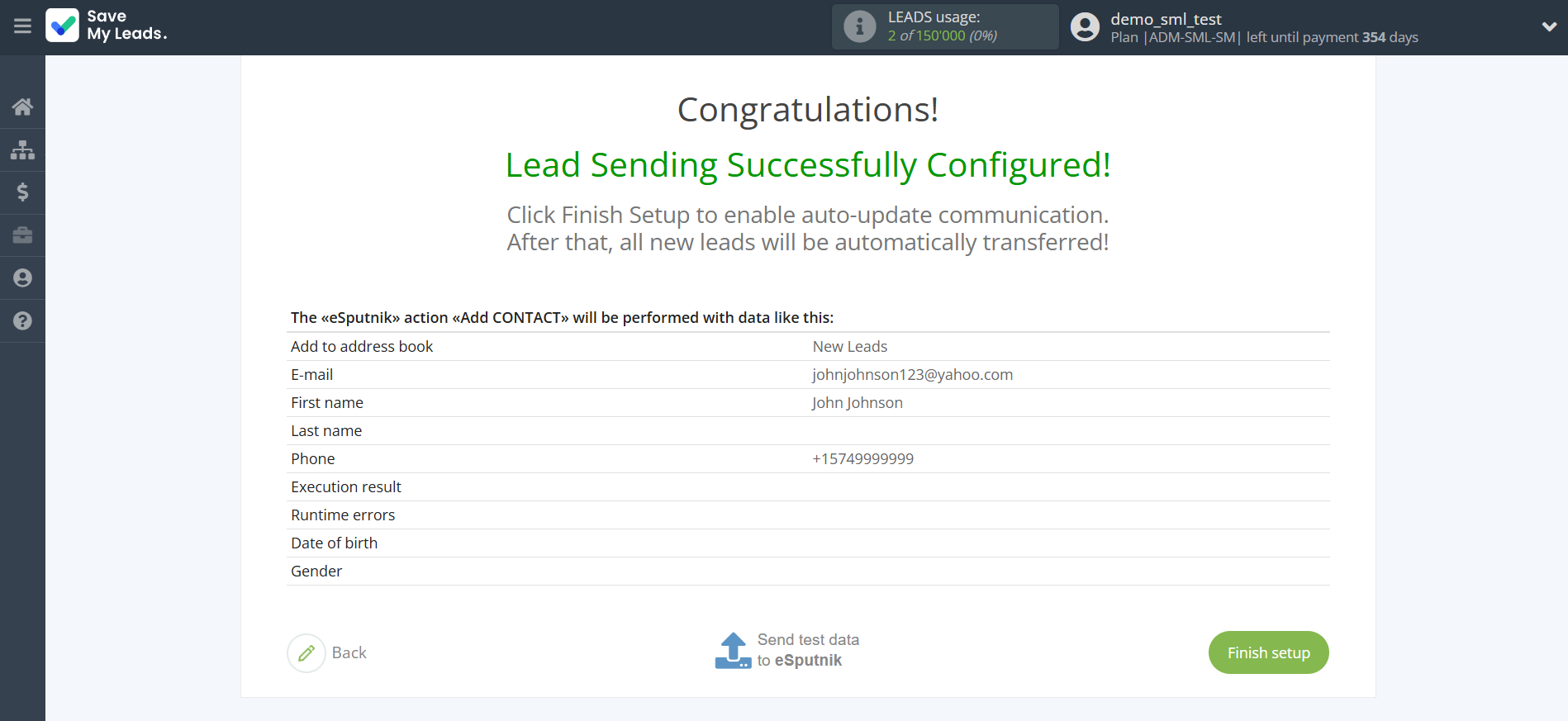 How to Connect Facebook with eSputnik Add Contacts | Test data How to Connect Facebook with eSputnik Add Contacts | Test data