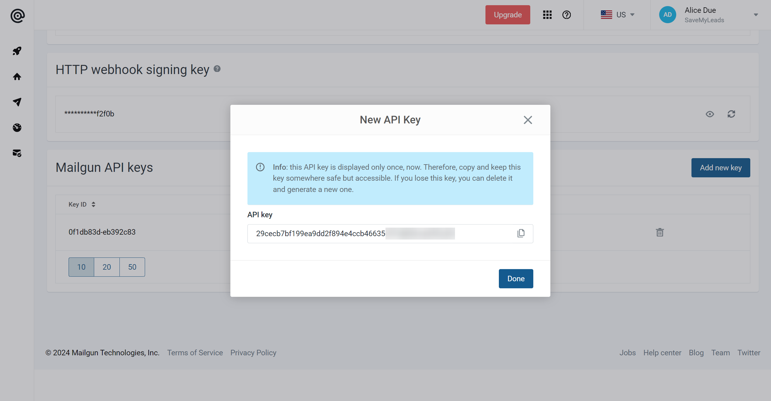 How to Connect TikTok with Mailgun | Data Destination account connection