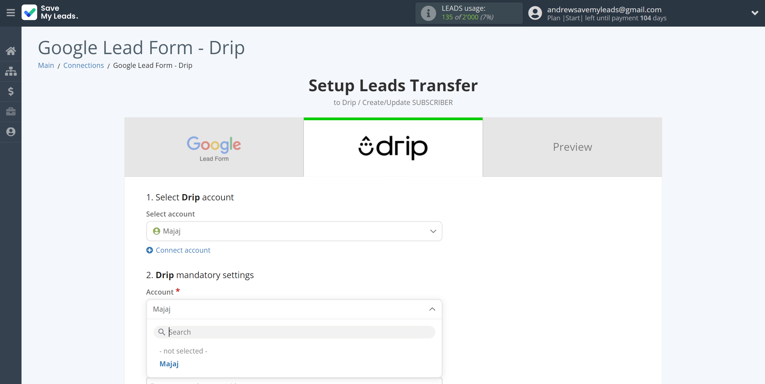 How to Connect Google Lead Form with Drip Create/Update Subscribers | Assigning fields