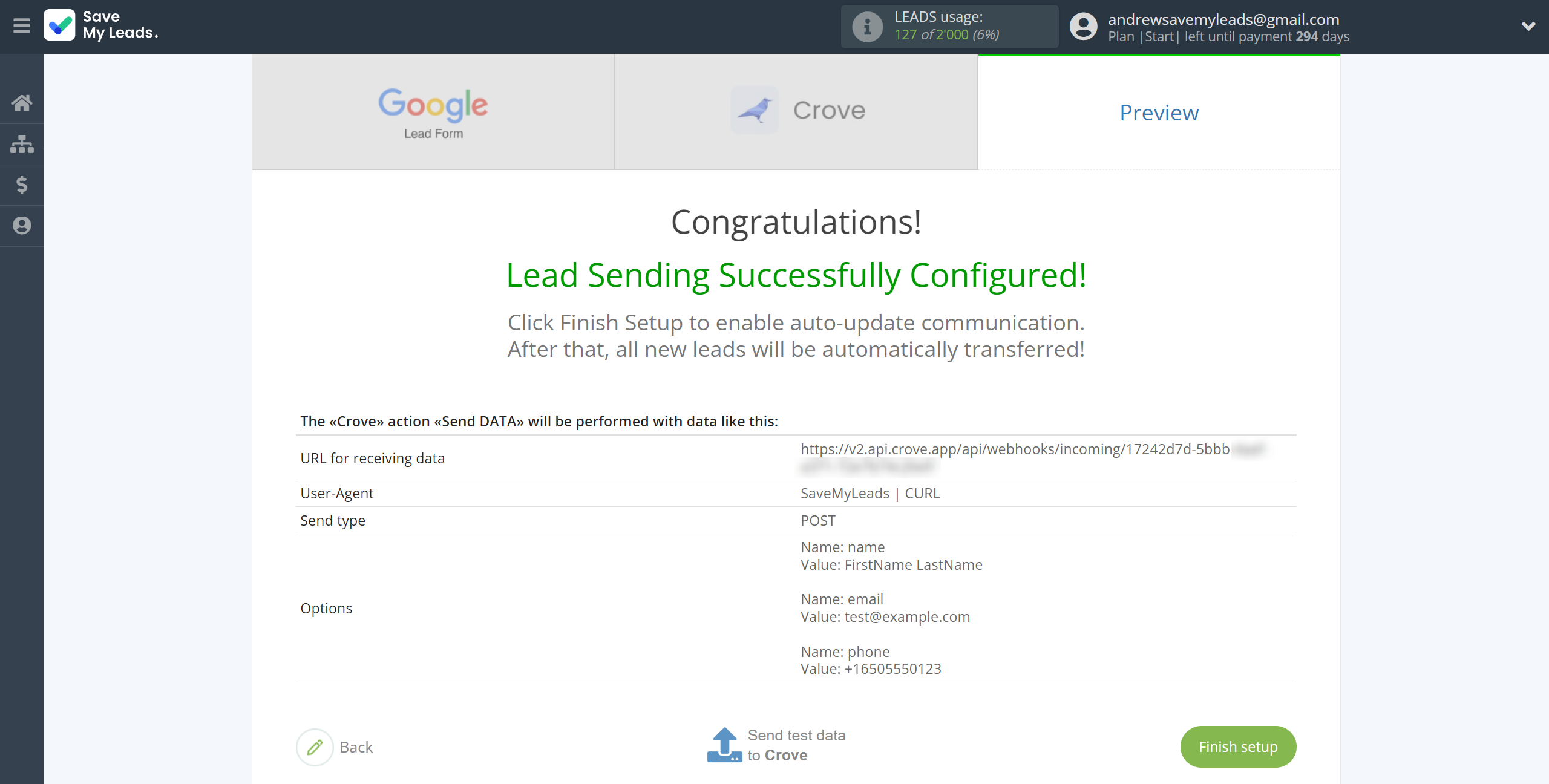 How to Connect Google Lead Form with Crove | Assigning fields