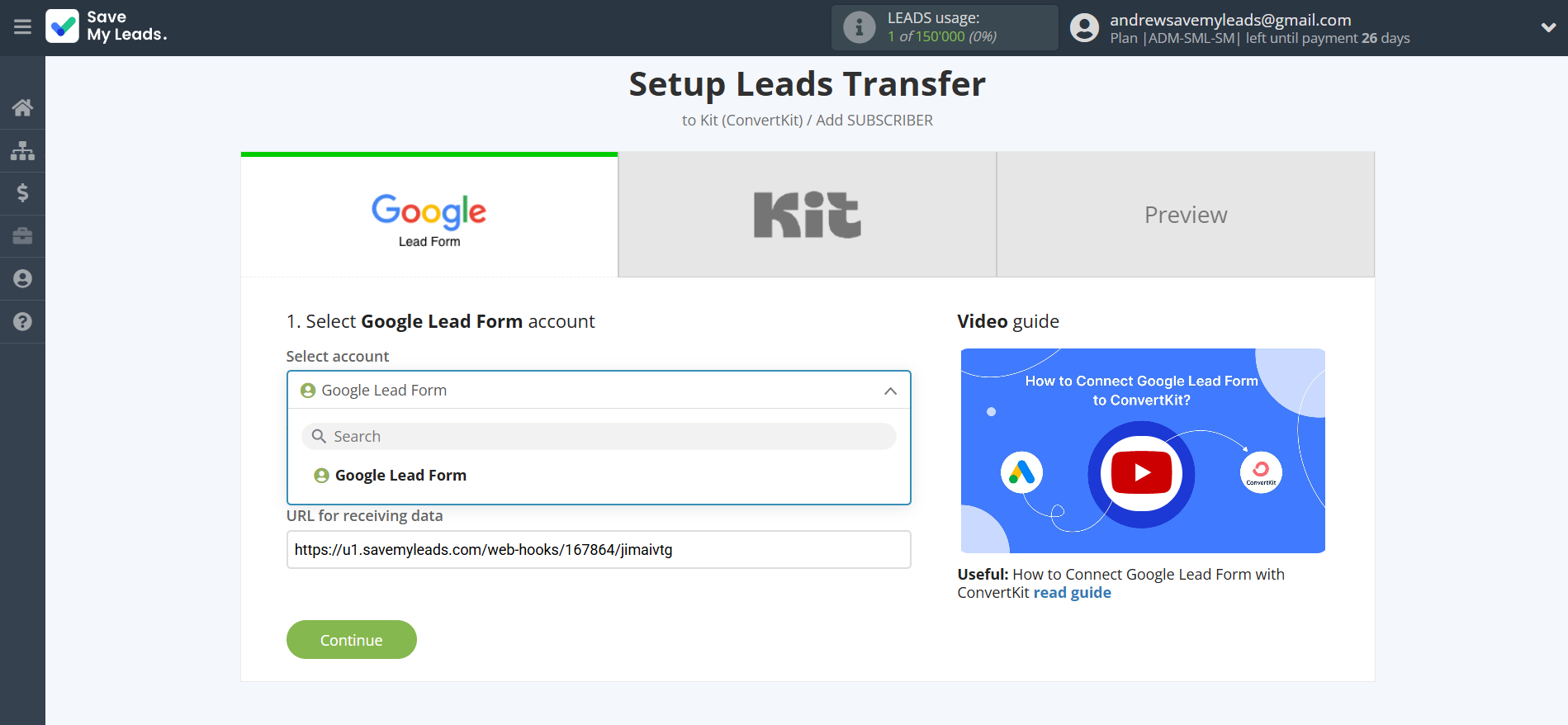 How to Connect Google Lead Form with Kit (ConvertKit) | Data Source account selection How to Connect Google Lead Form with Kit (ConvertKit) | Data Source account selection