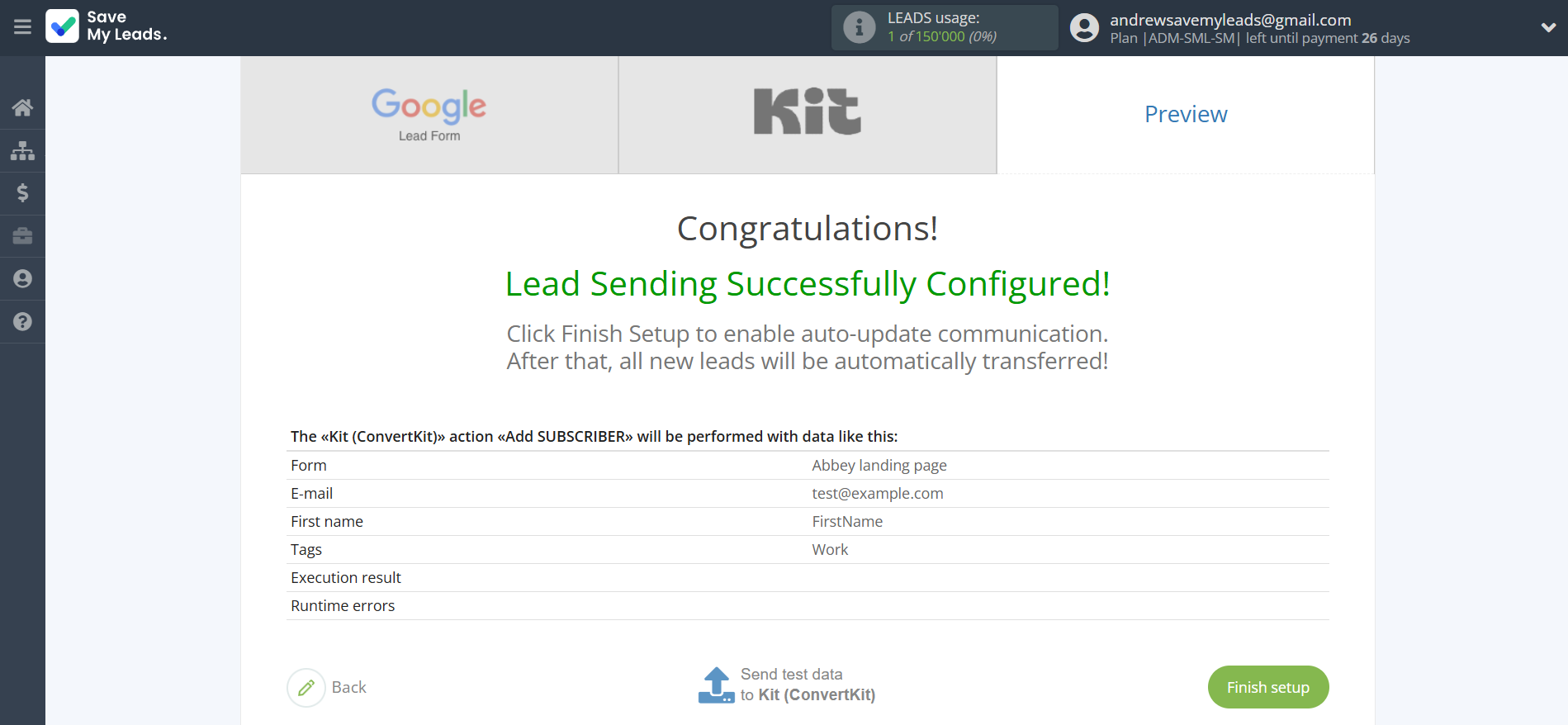 How to Connect Google Lead Form with Kit (ConvertKit) | Test data How to Connect Google Lead Form with Kit (ConvertKit) | Test data