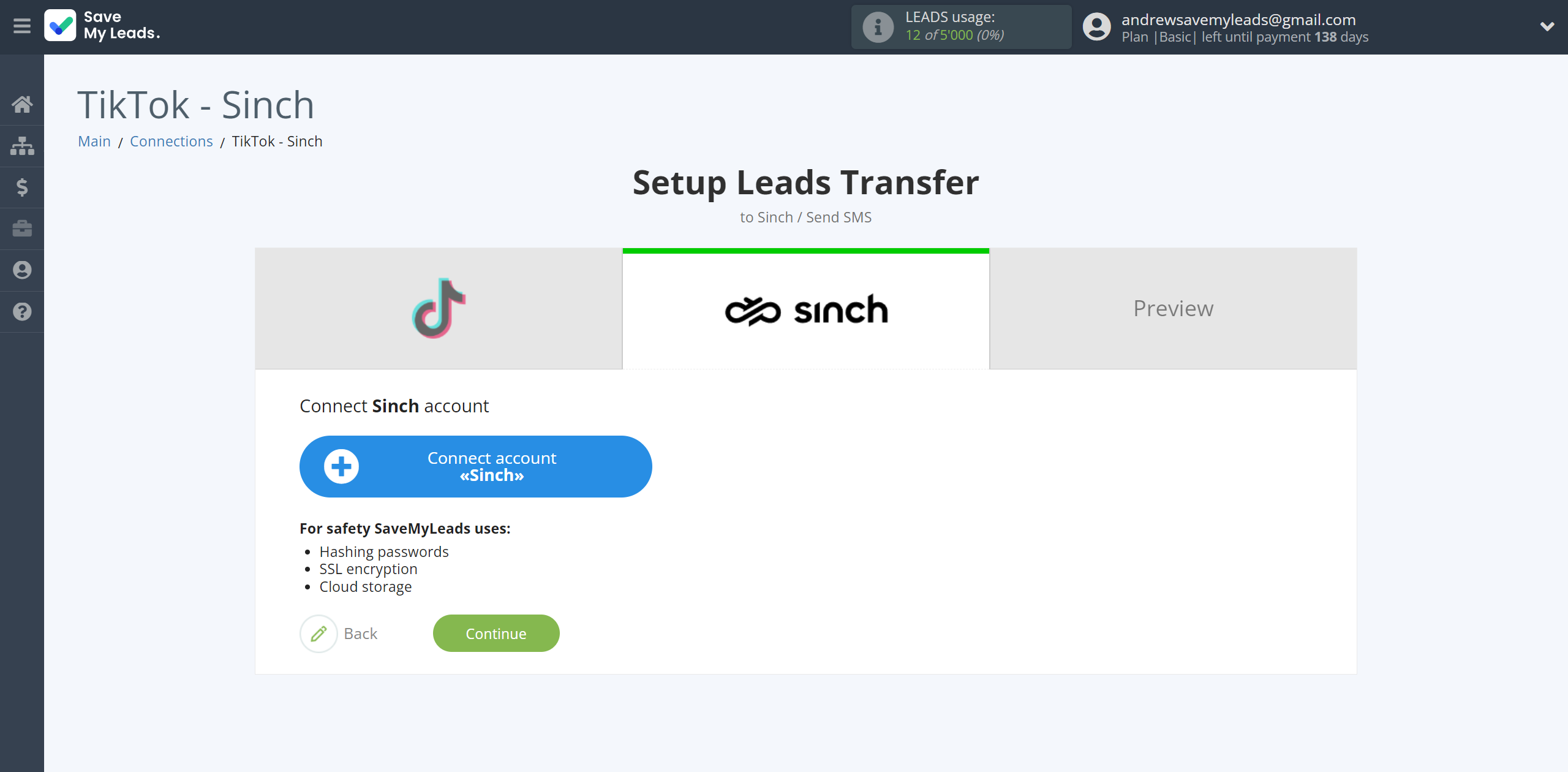 How to Connect TikTok with Sinch | Data Destination account connection