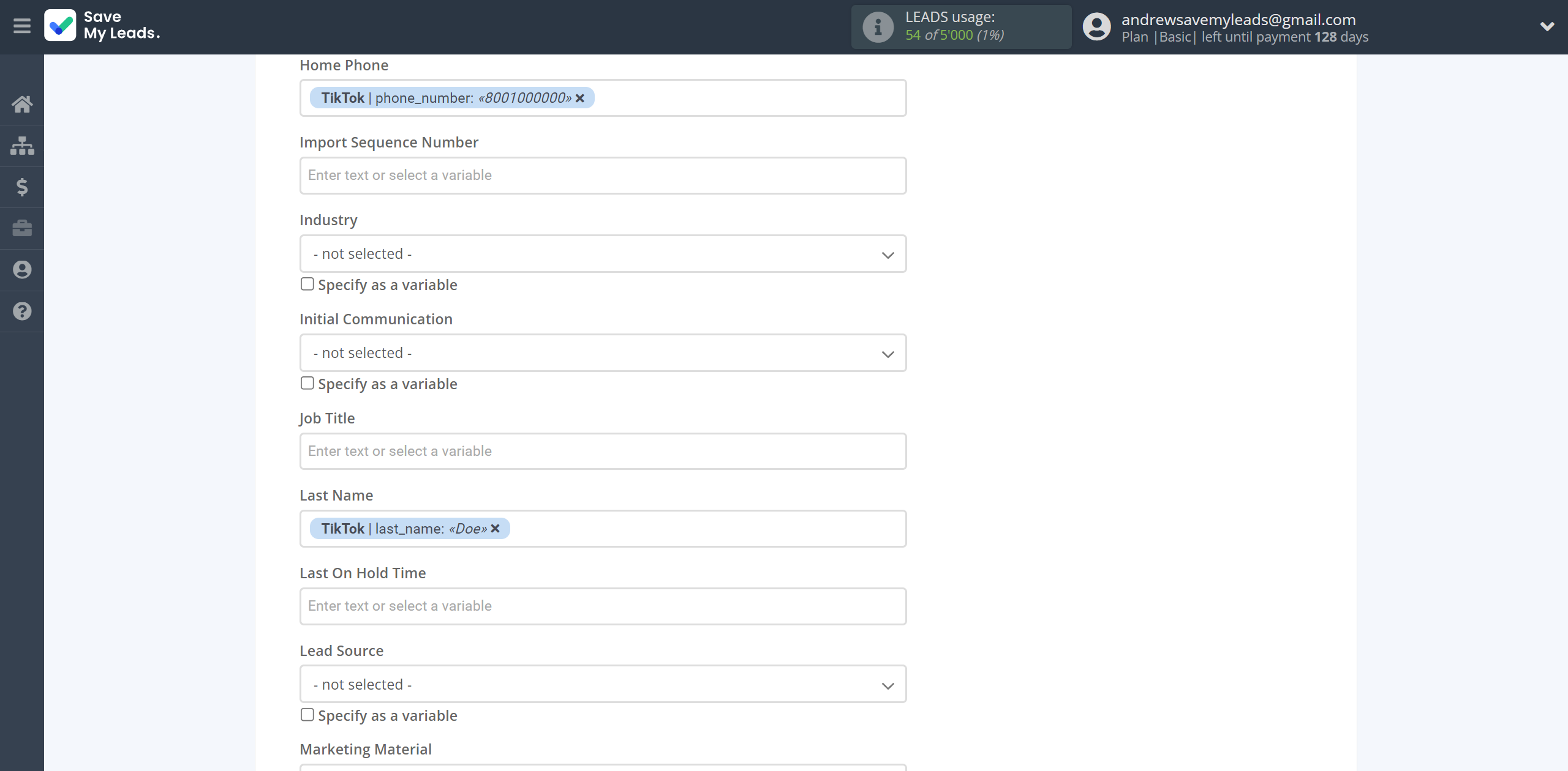 How to Connect TikTok with Microsoft Dynamics 365 Create Lead | Assigning fields