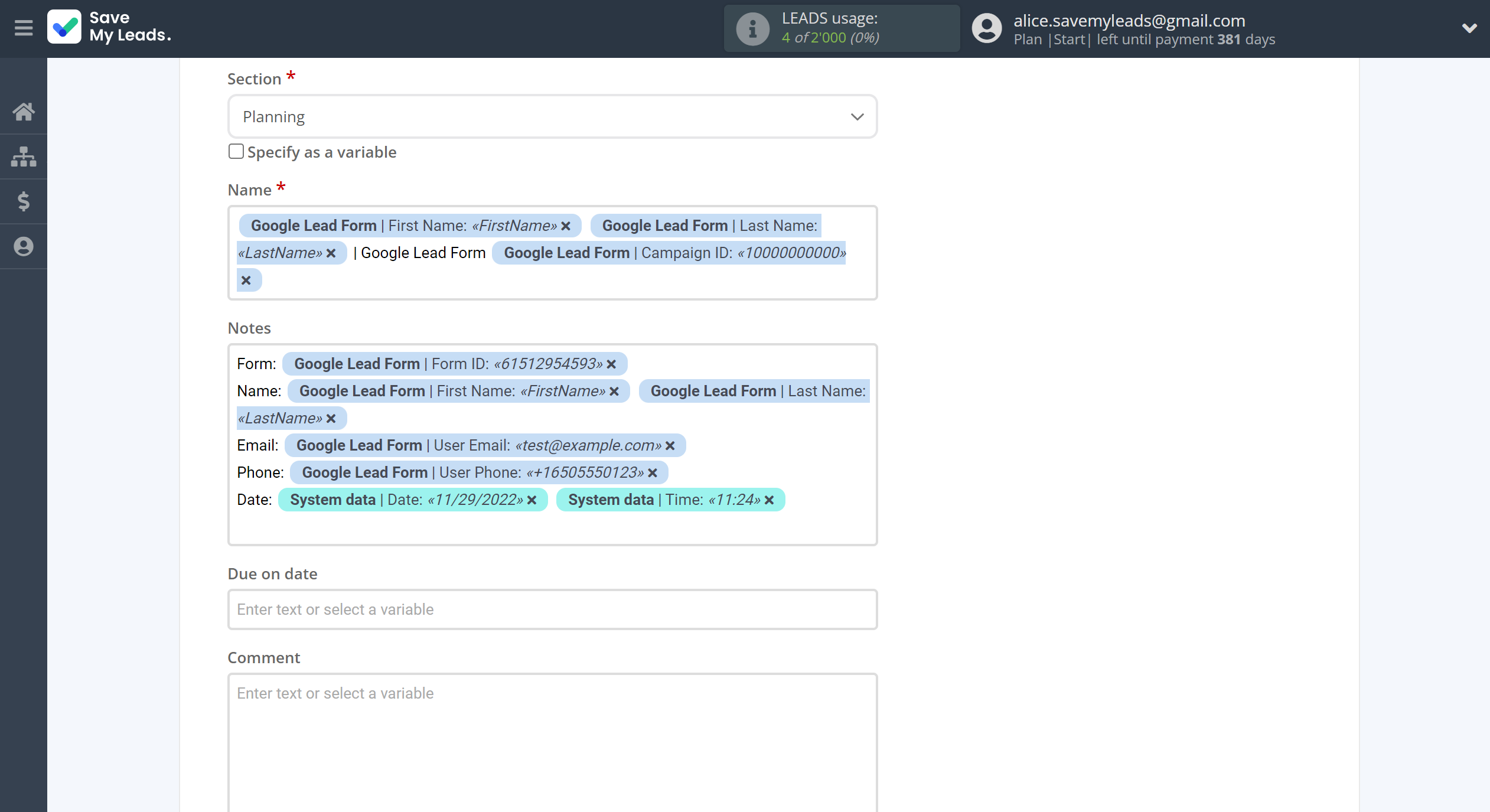 How to Connect Google Lead Form with Asana | Assigning fields