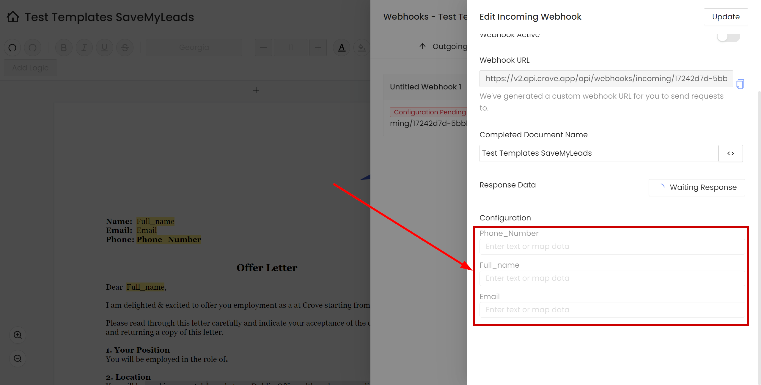 How to Connect Google Lead Form with Crove | Assigning fields