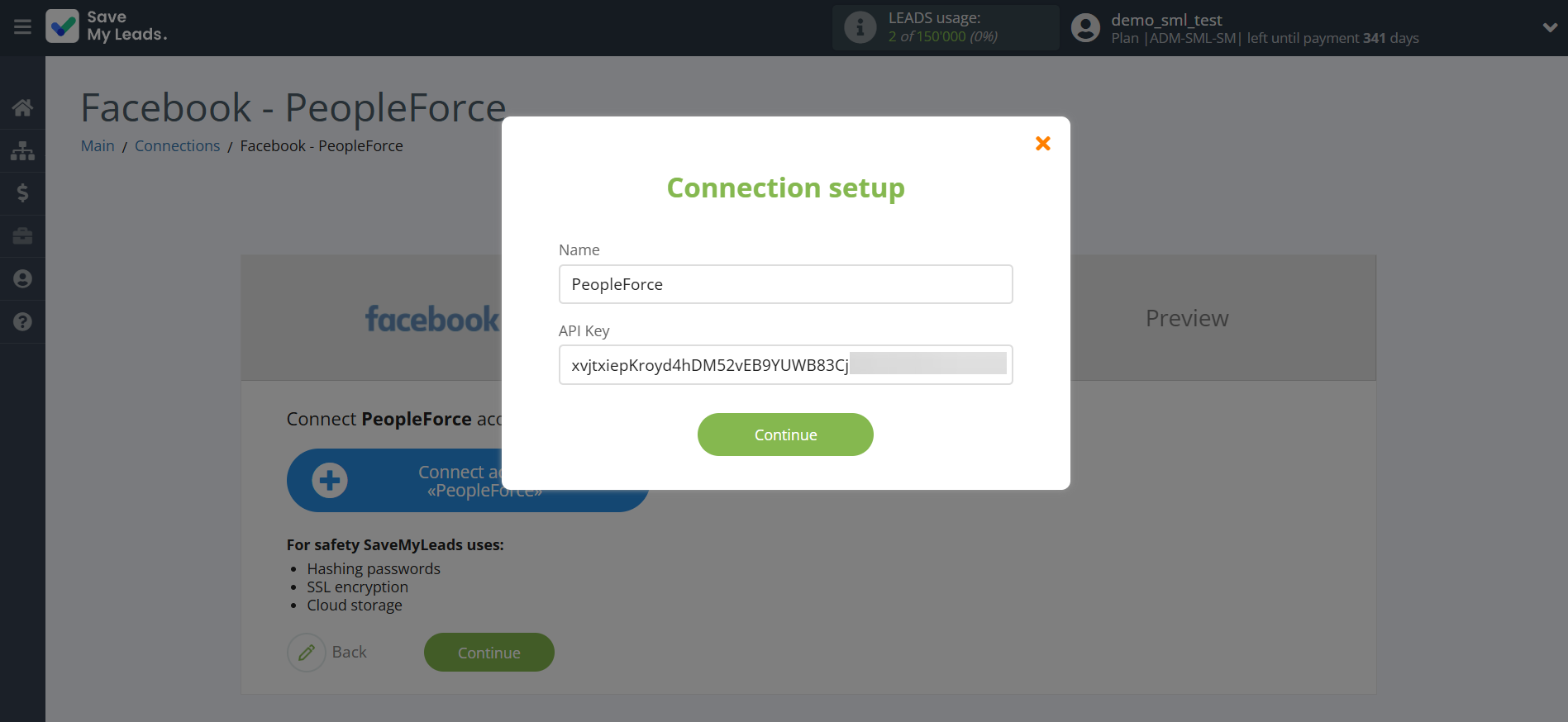 How to Connect Facebook with PeopleForce Add Candidate | Data Destination account connection How to Connect Facebook with PeopleForce Add Candidate | Data Destination account connection