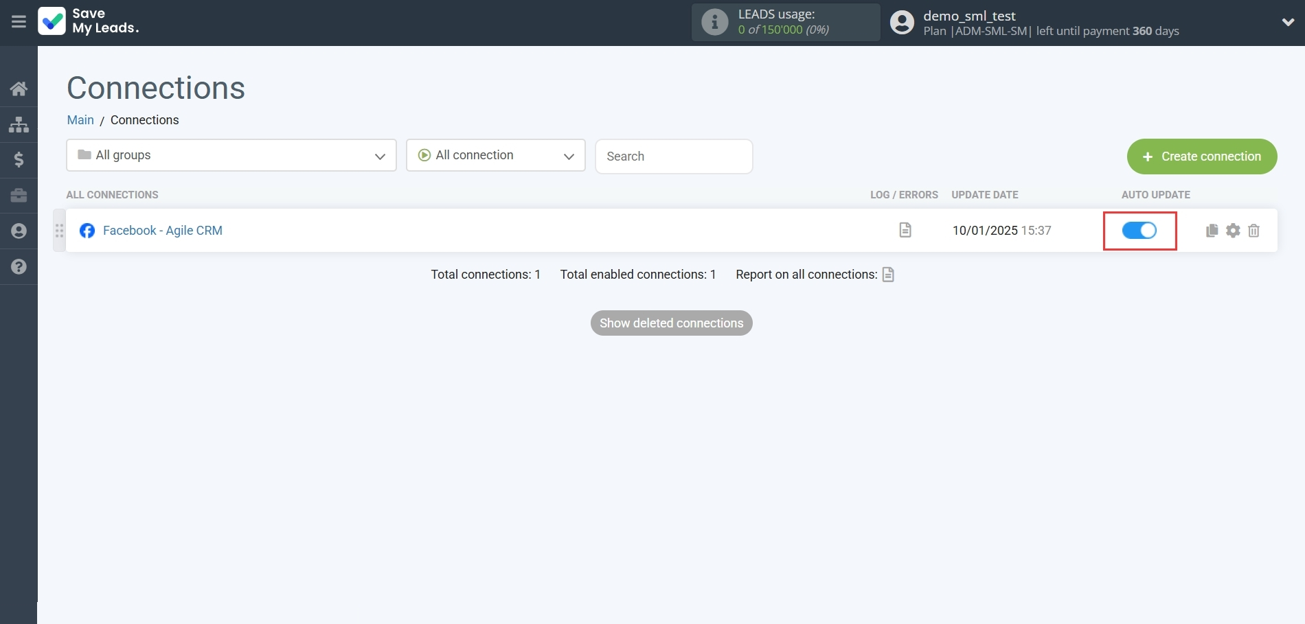How to Connect Facebook with AgileCRM Create Deal | Enable auto-update