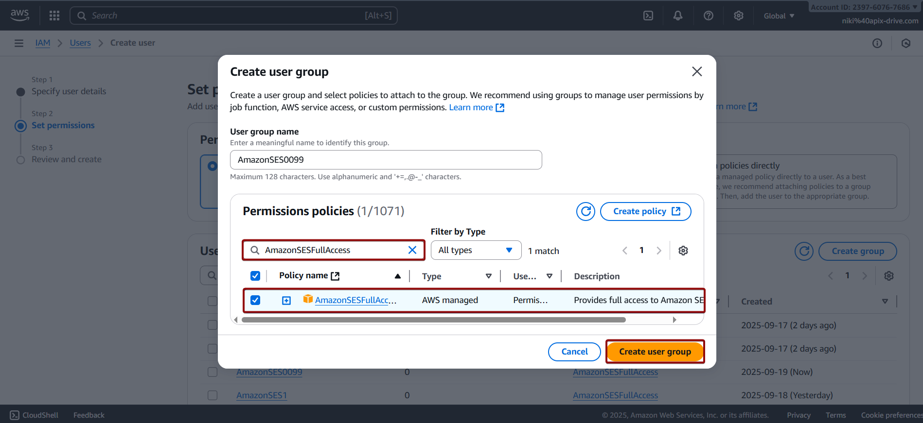 How to Connect Facebook with Amazon SES | Data Destination account connection
