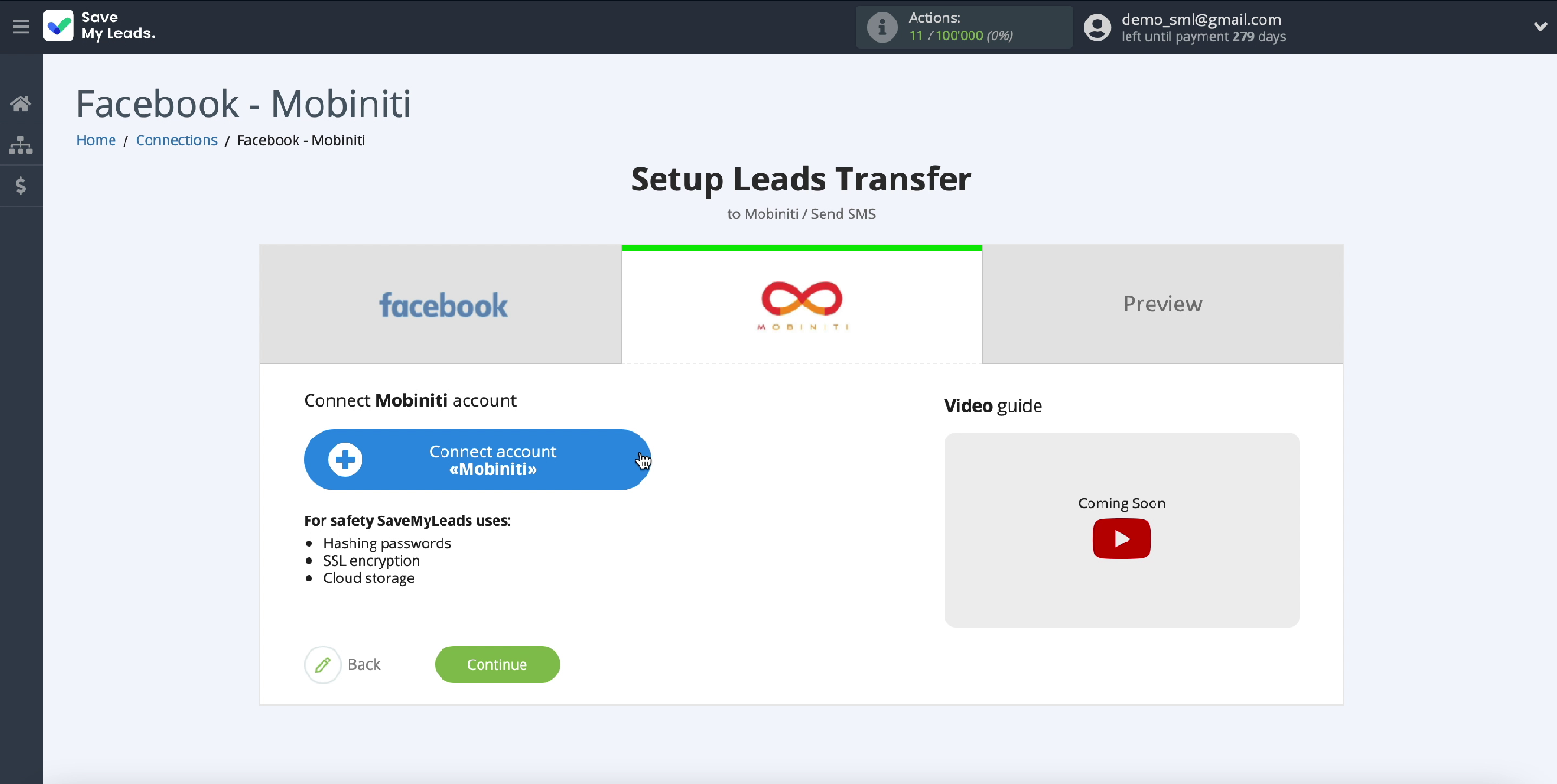 How to Send SMS via Mobiniti from New Facebook Leads | Connect Mobiniti to SaveMyLeads How to Send SMS via Mobiniti from New Facebook Leads | Connect Mobiniti to SaveMyLeads