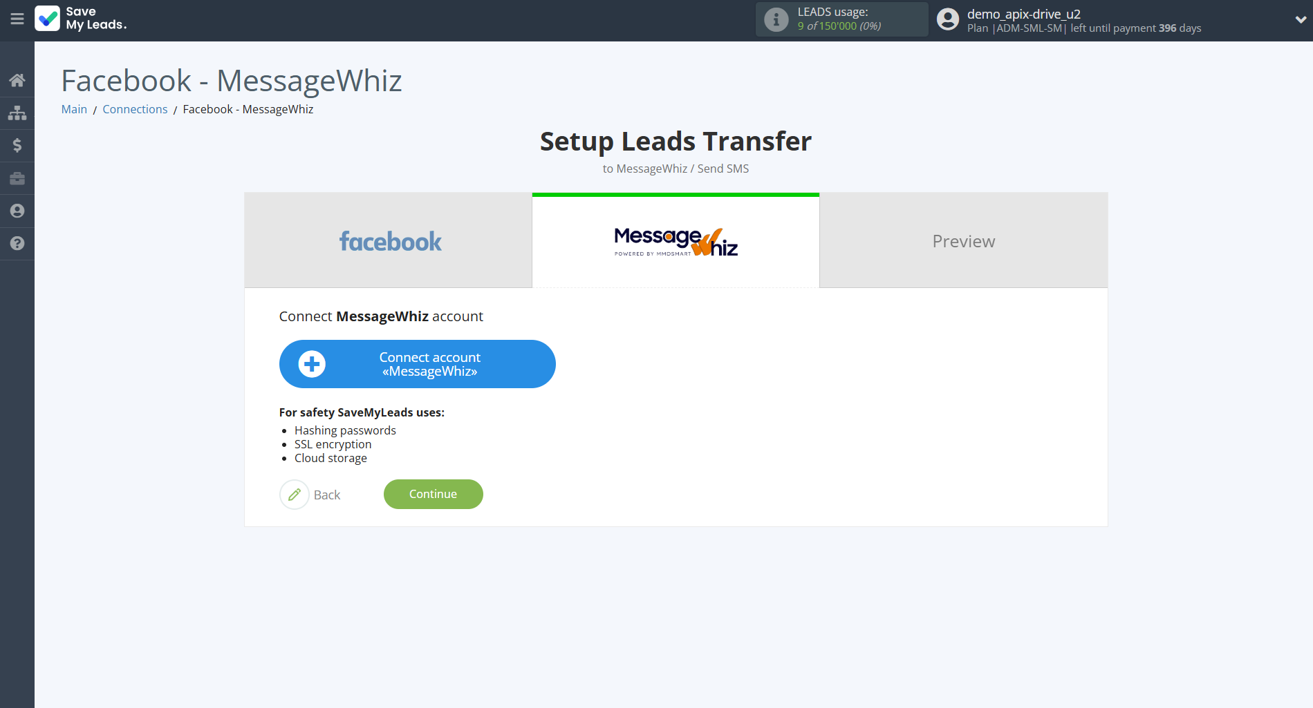 How to Connect Facebook with MessageWhiz | Data Destination account connection How to Connect Facebook with MessageWhiz | Data Destination account connection