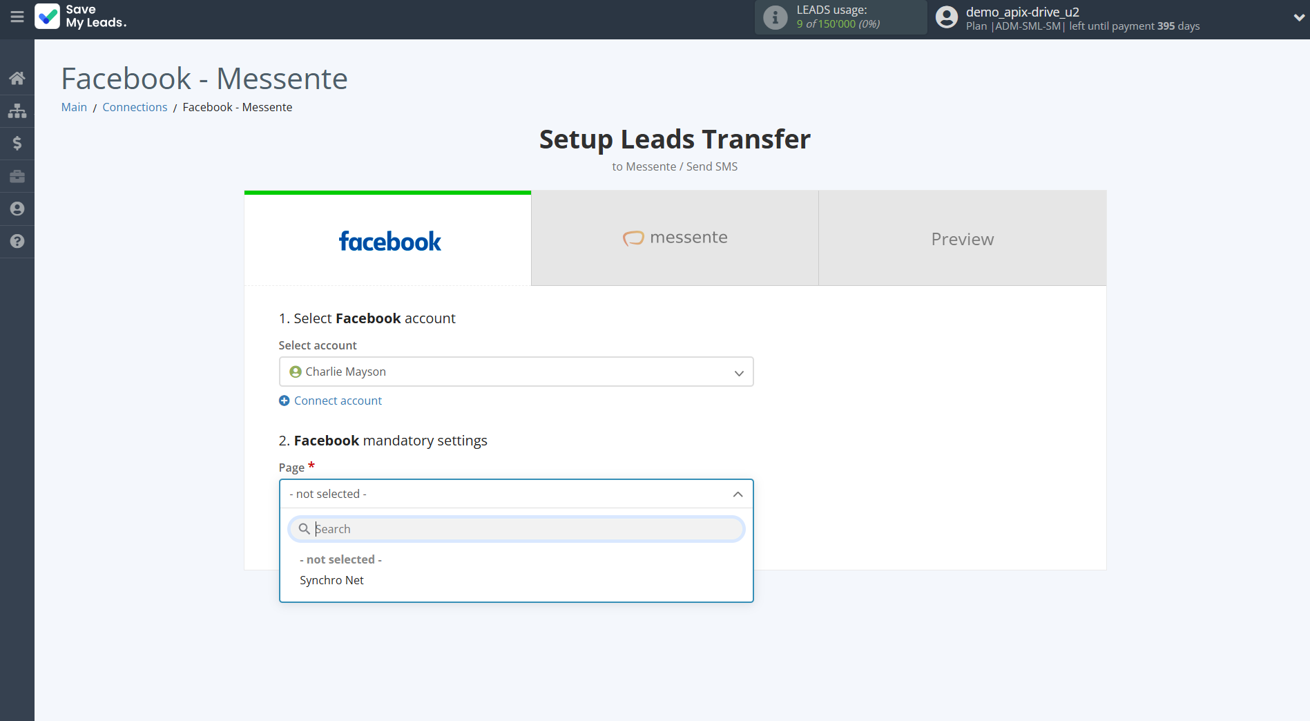 How to Connect Facebook with Messente | Data Source account connection How to Connect Facebook with Messente | Data Source account connection