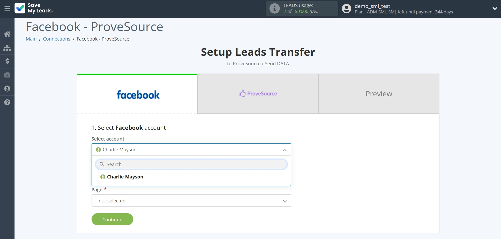 How to Connect Facebook with ProveSource | Data Source account selection How to Connect Facebook with ProveSource | Data Source account selection