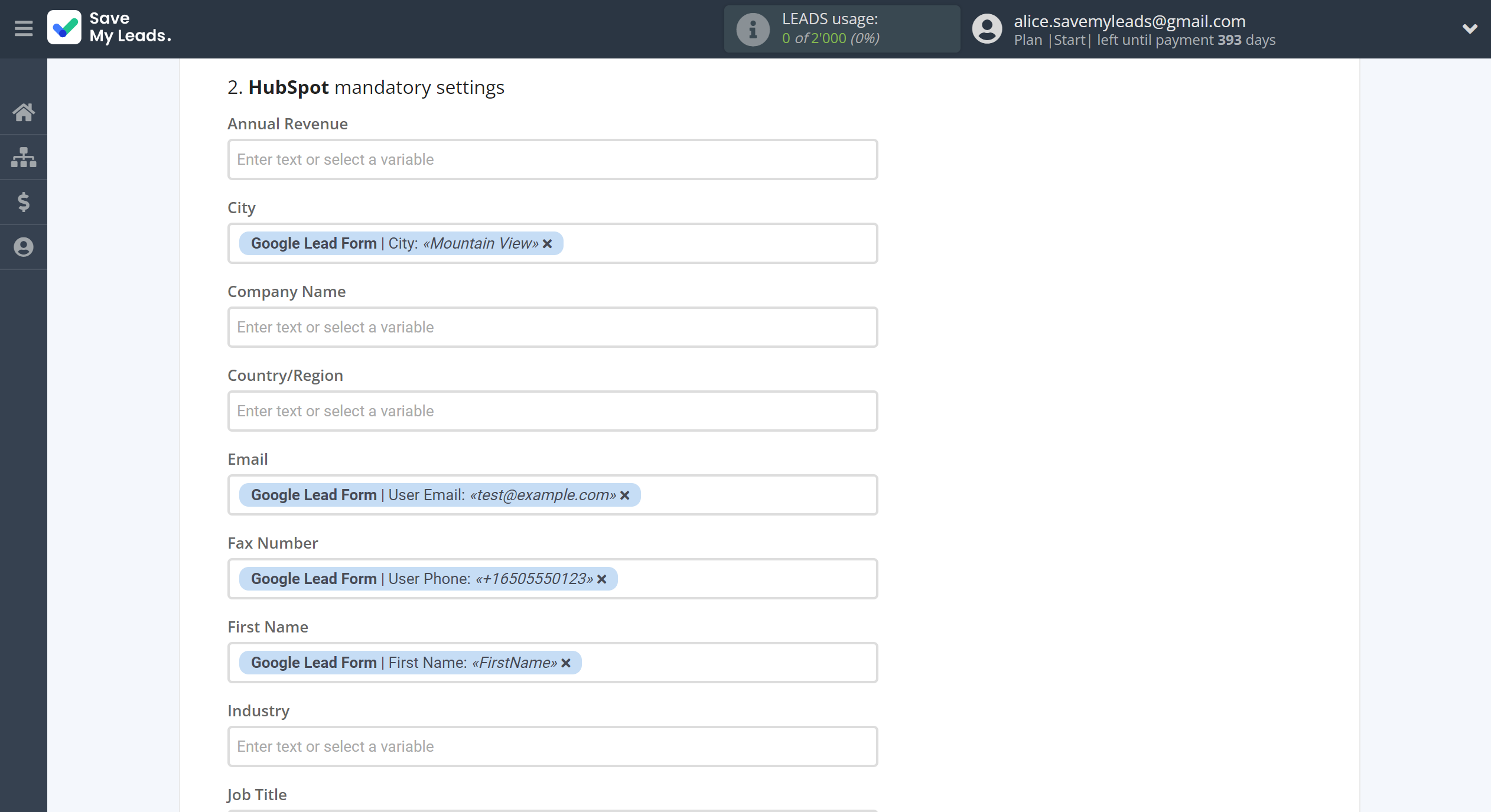 How to Connect Google Lead Form with HubSpot Create Contacts | Assigning fields