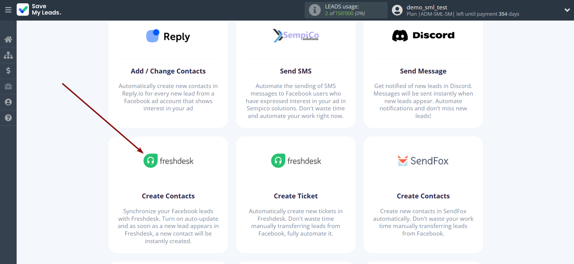 How to Connect Facebook with Freshdesk Create Contacts | Data Destination system selection How to Connect Facebook with Freshdesk Create Contacts | Data Destination system selection