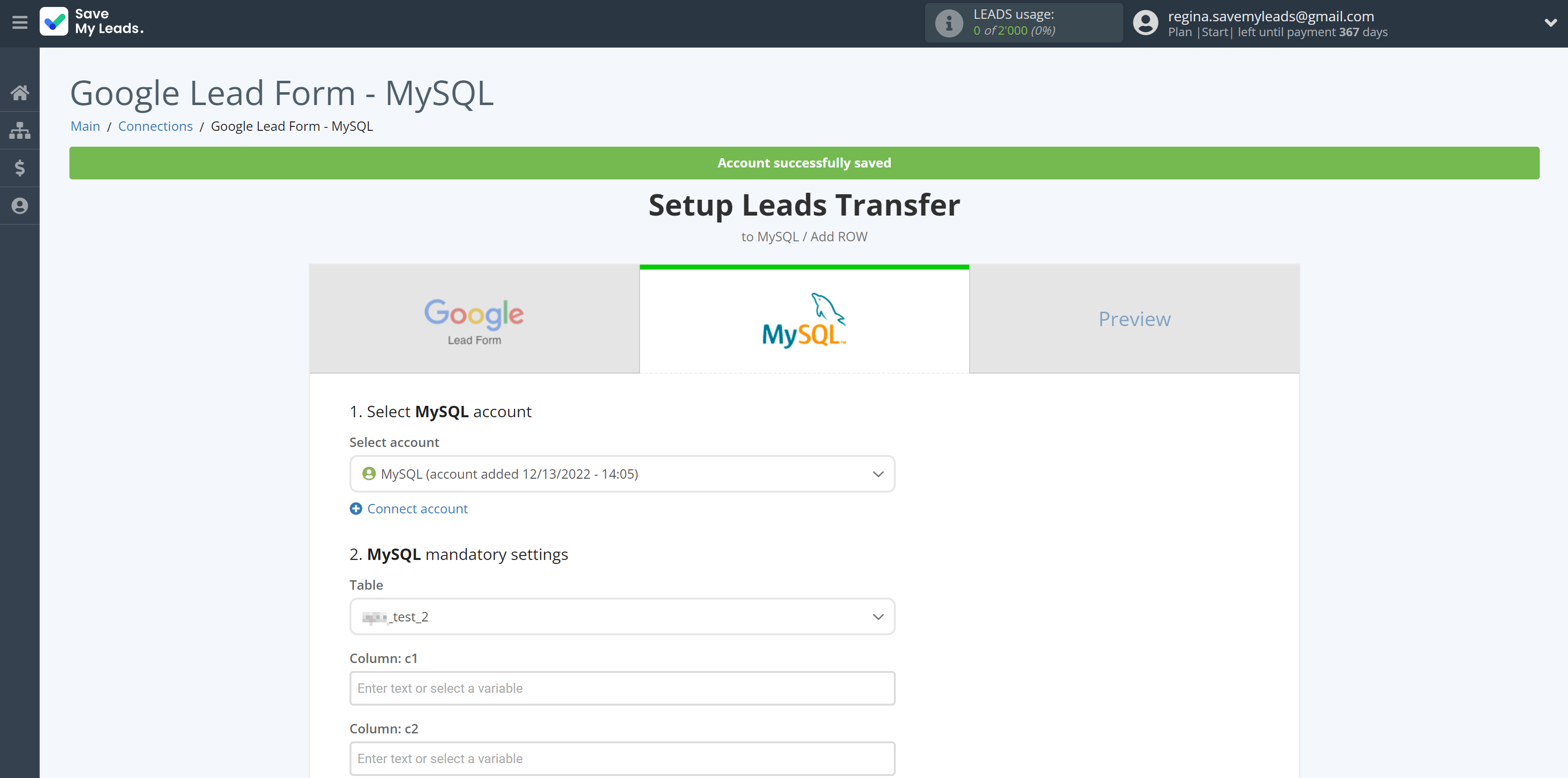 How to Connect Google Lead Form with MySQL | Assigning fields