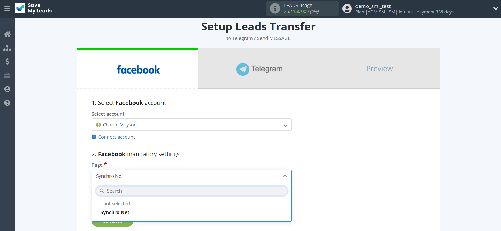 How to Connect Facebook with Telegram | Data Source account connection How to Connect Facebook with Telegram | Data Source account connection