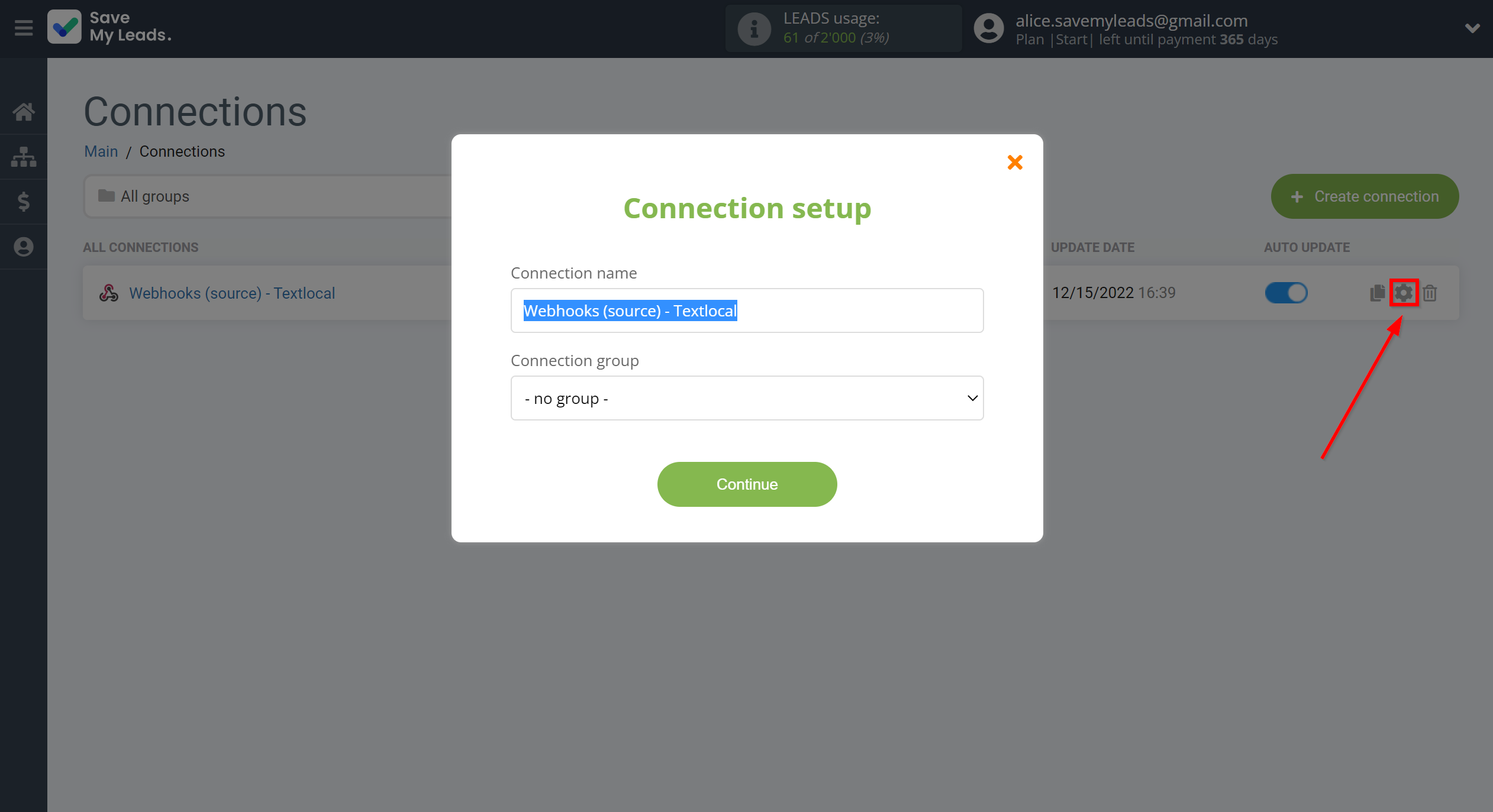 How to Connect Webhooks with Textlocal | Name and group connection