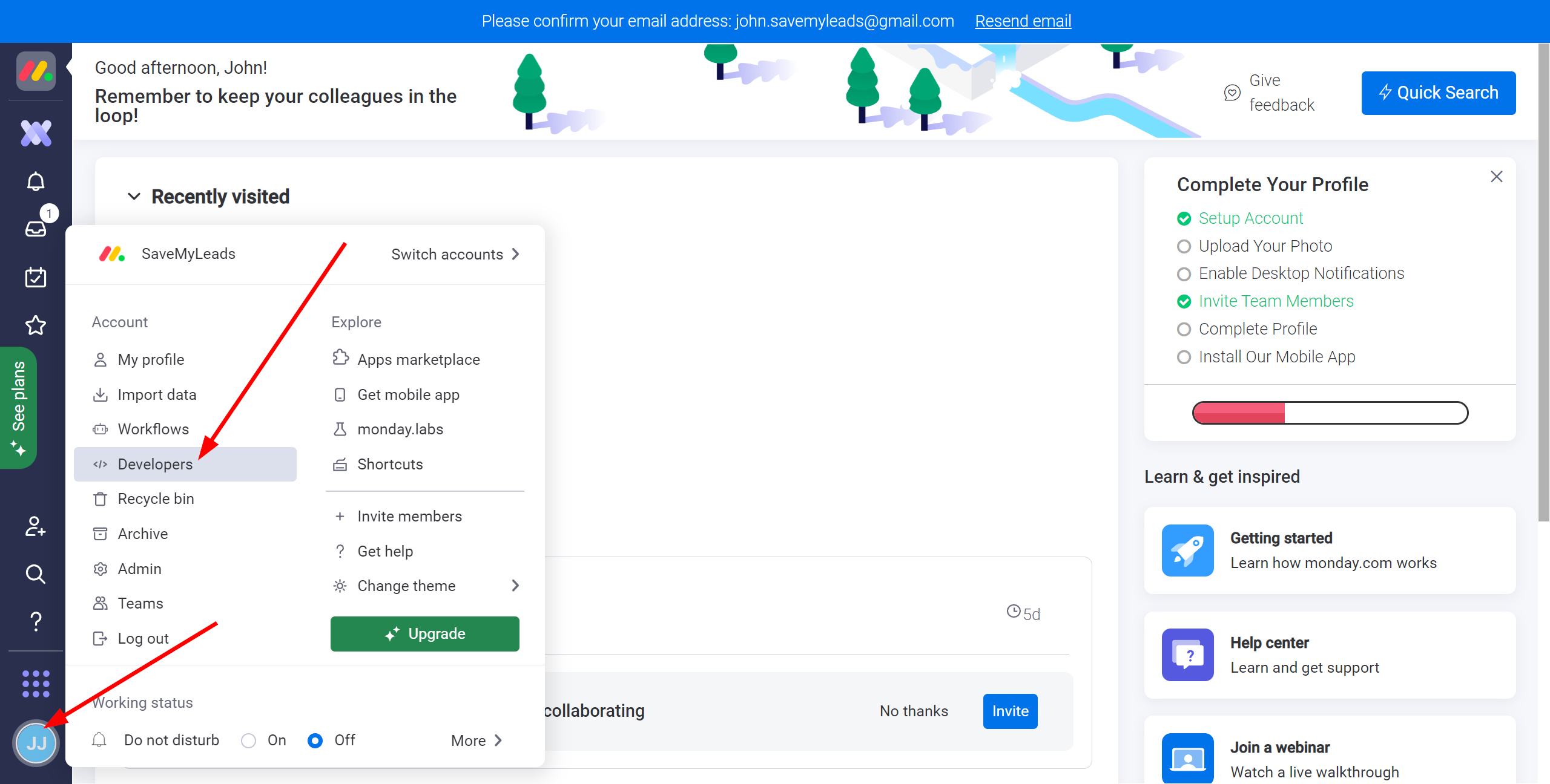 How to Connect Webhooks with Monday.com | Data Destination account connection