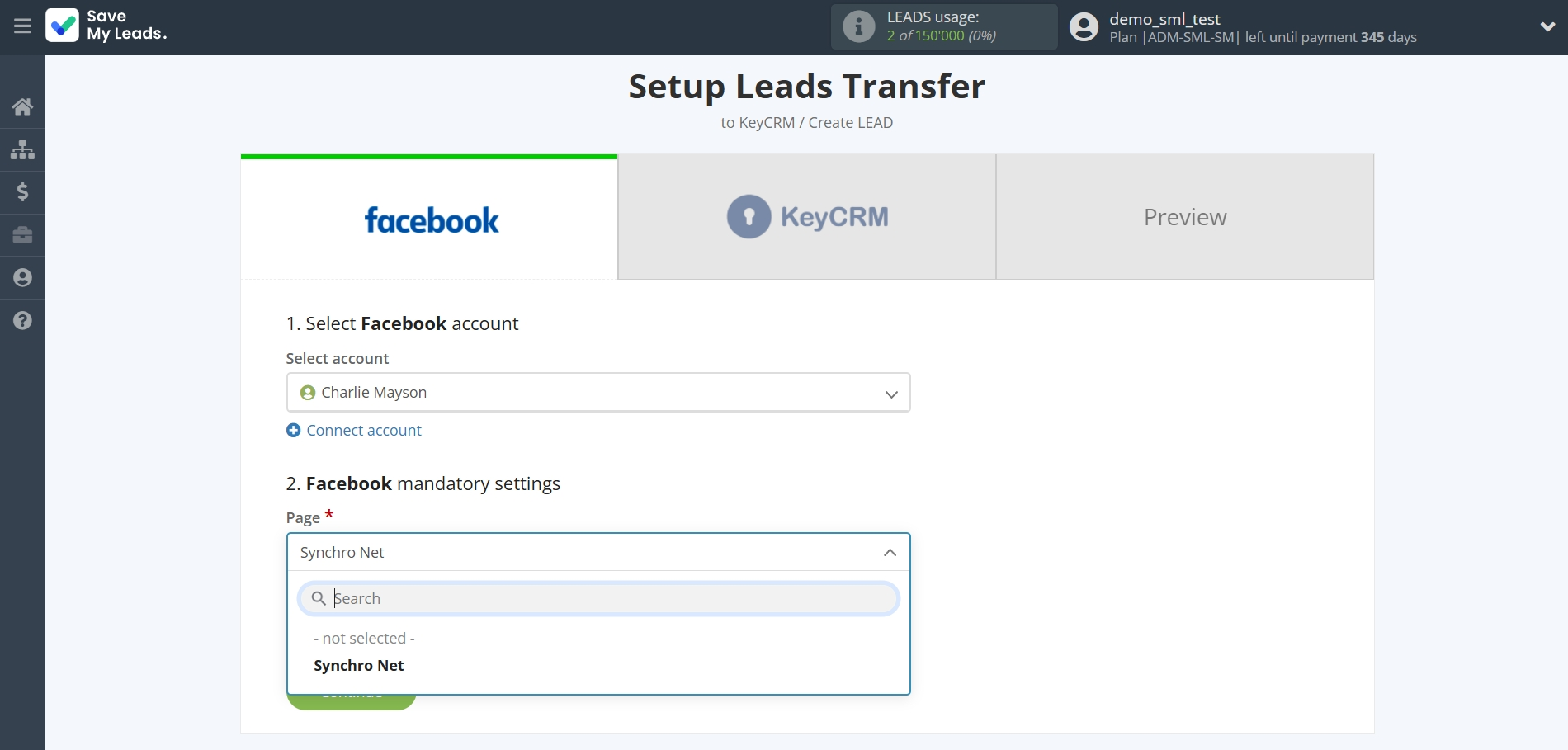 How to Connect Facebook with KeyCRM Create Lead | Data Source account connection How to Connect Facebook with KeyCRM Create Lead | Data Source account connection