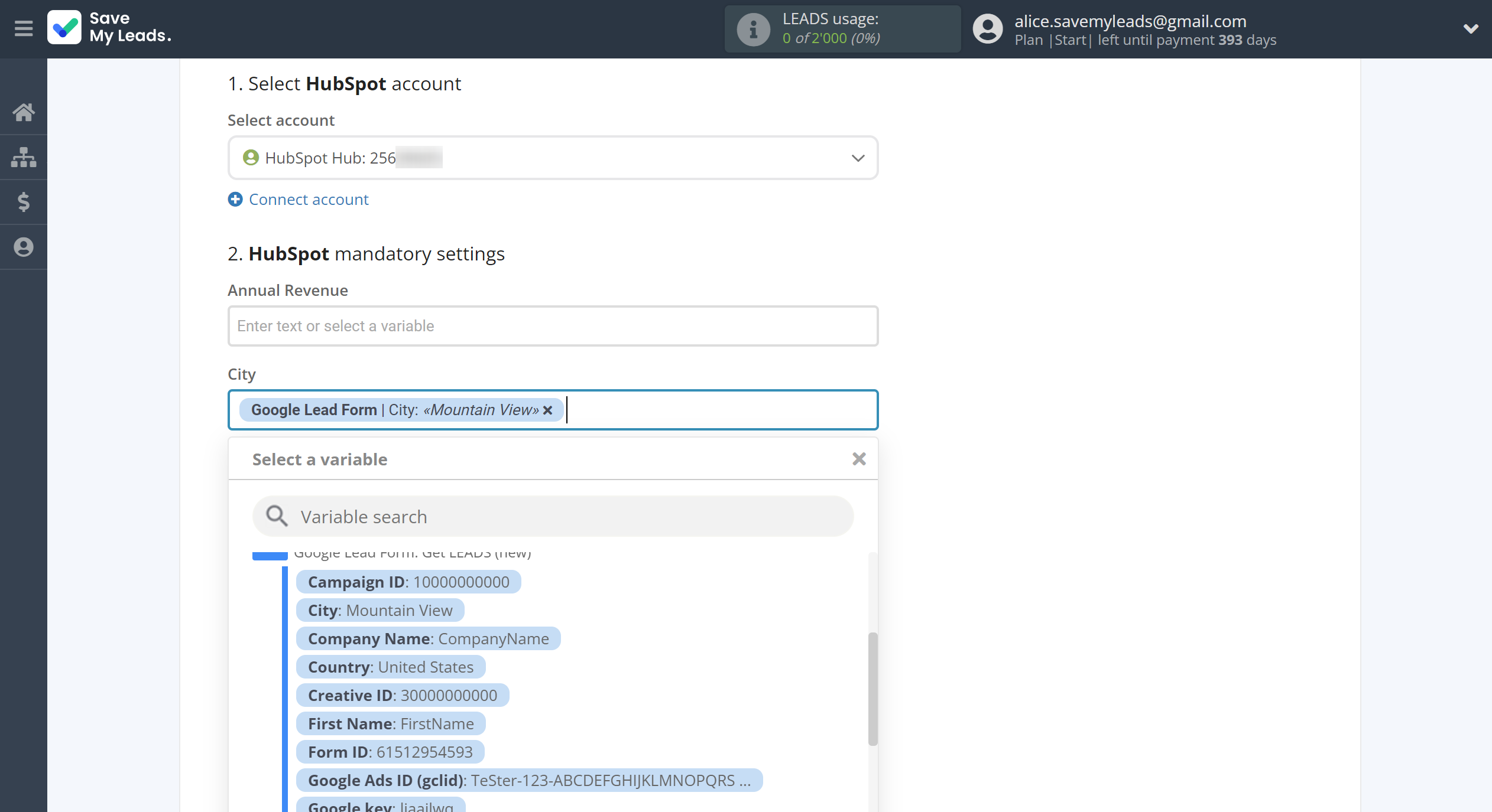 How to Connect Google Lead Form with HubSpot Create Contacts | Assigning fields