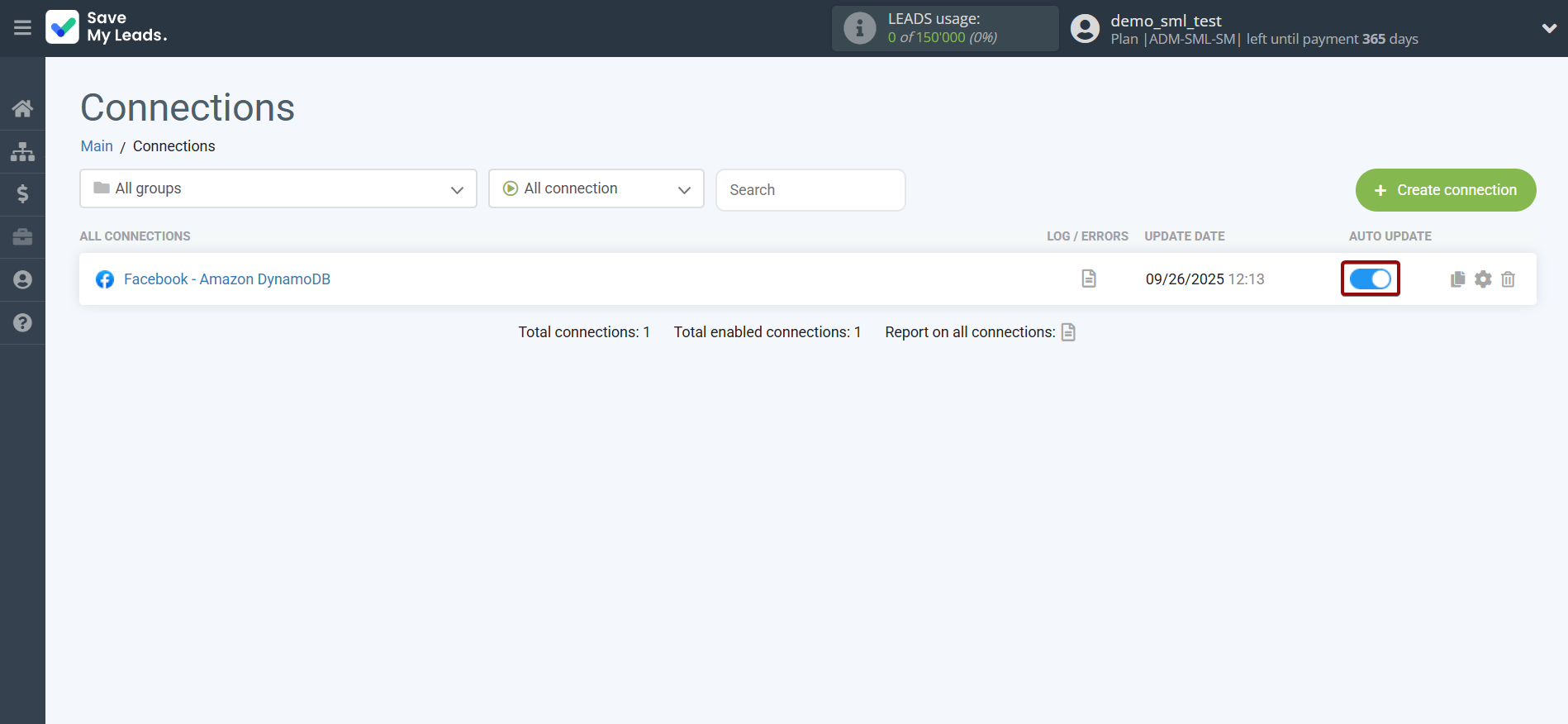 How to Connect Facebook with Amazon DynamoDB | Enable auto-update