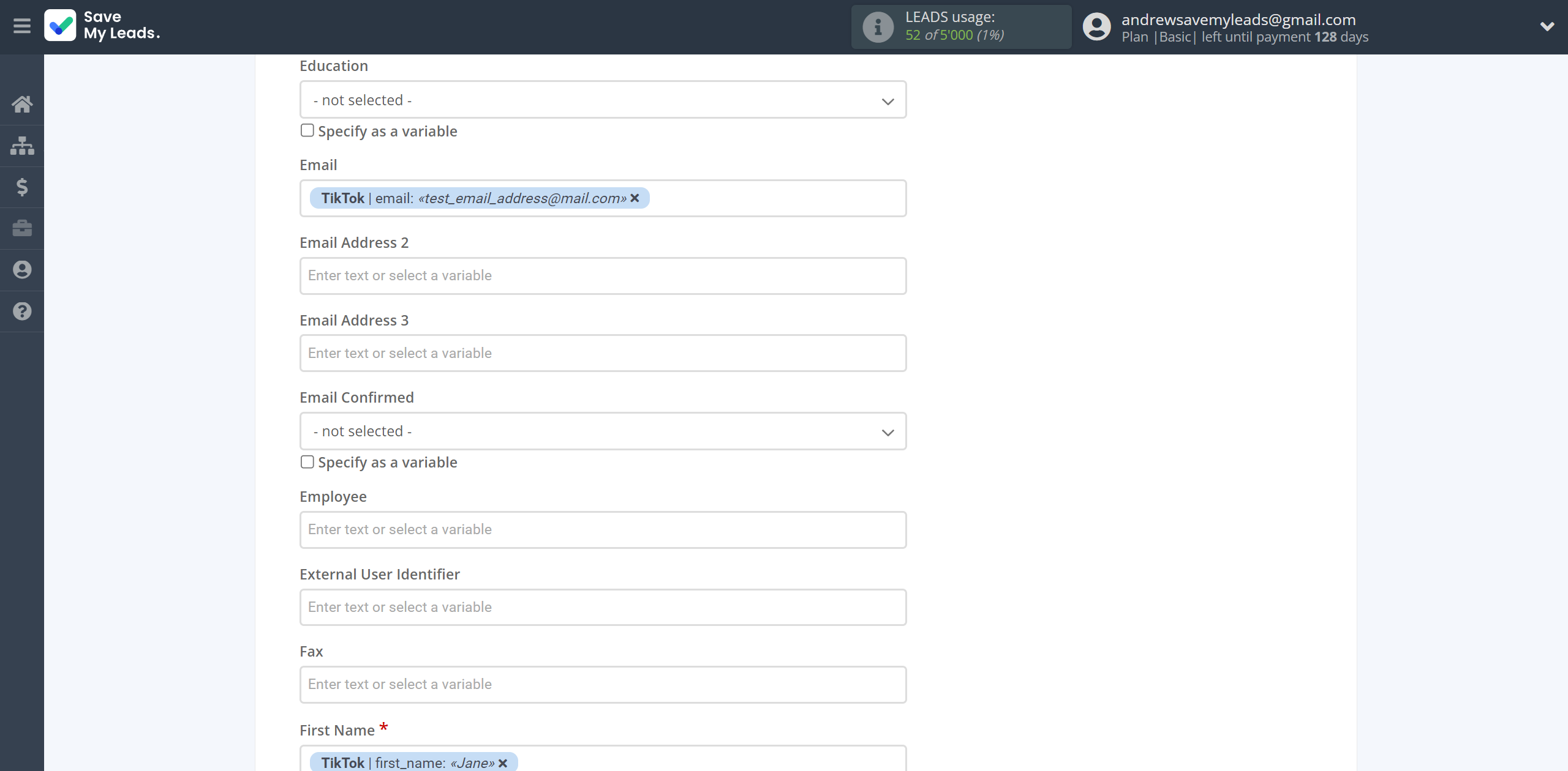 How to Connect TikTok with Microsoft Dynamics 365 Create Contacts | Assigning fields