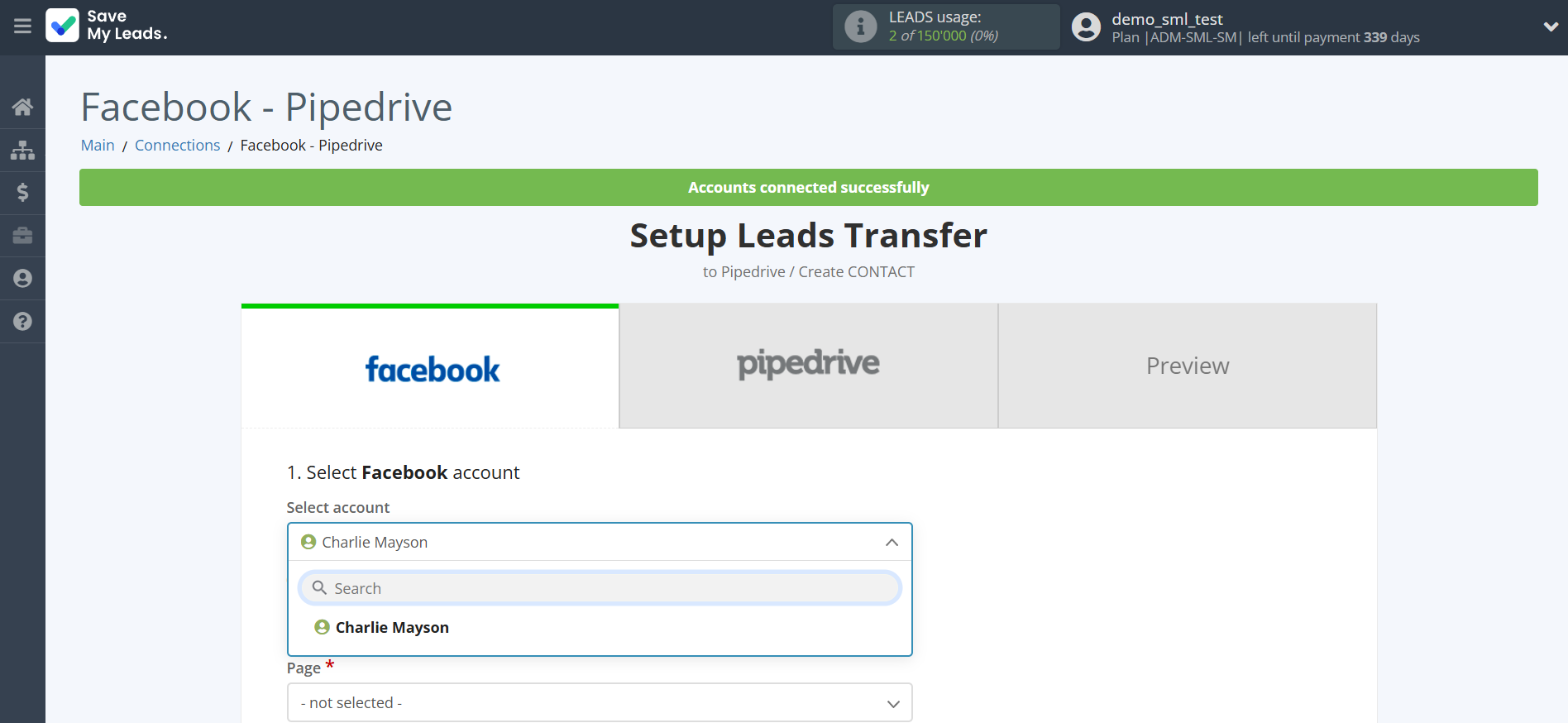 How to Connect Facebook with Pipedrive Create Contacts | Data Source account connection How to Connect Facebook with Pipedrive Create Contacts | Data Source account connection