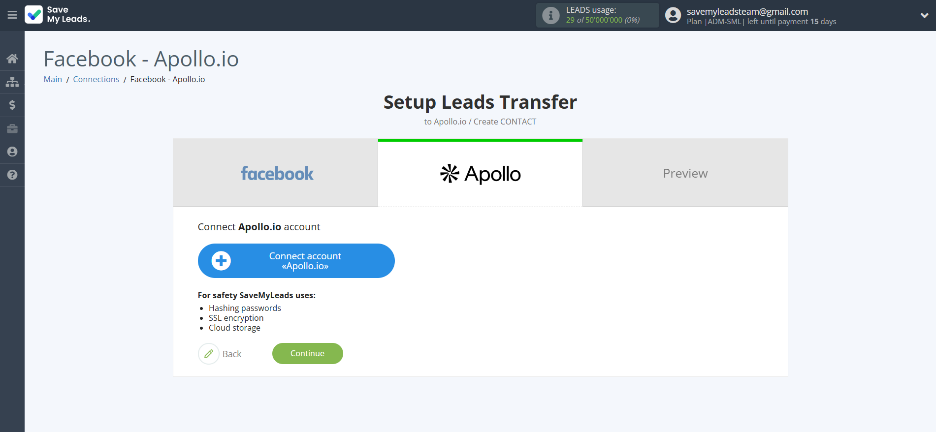 How to Connect Facebook with Apollo.io Create Contacts | Data Destination account connection How to Connect Facebook with Apollo.io Create Contacts | Data Destination account connection