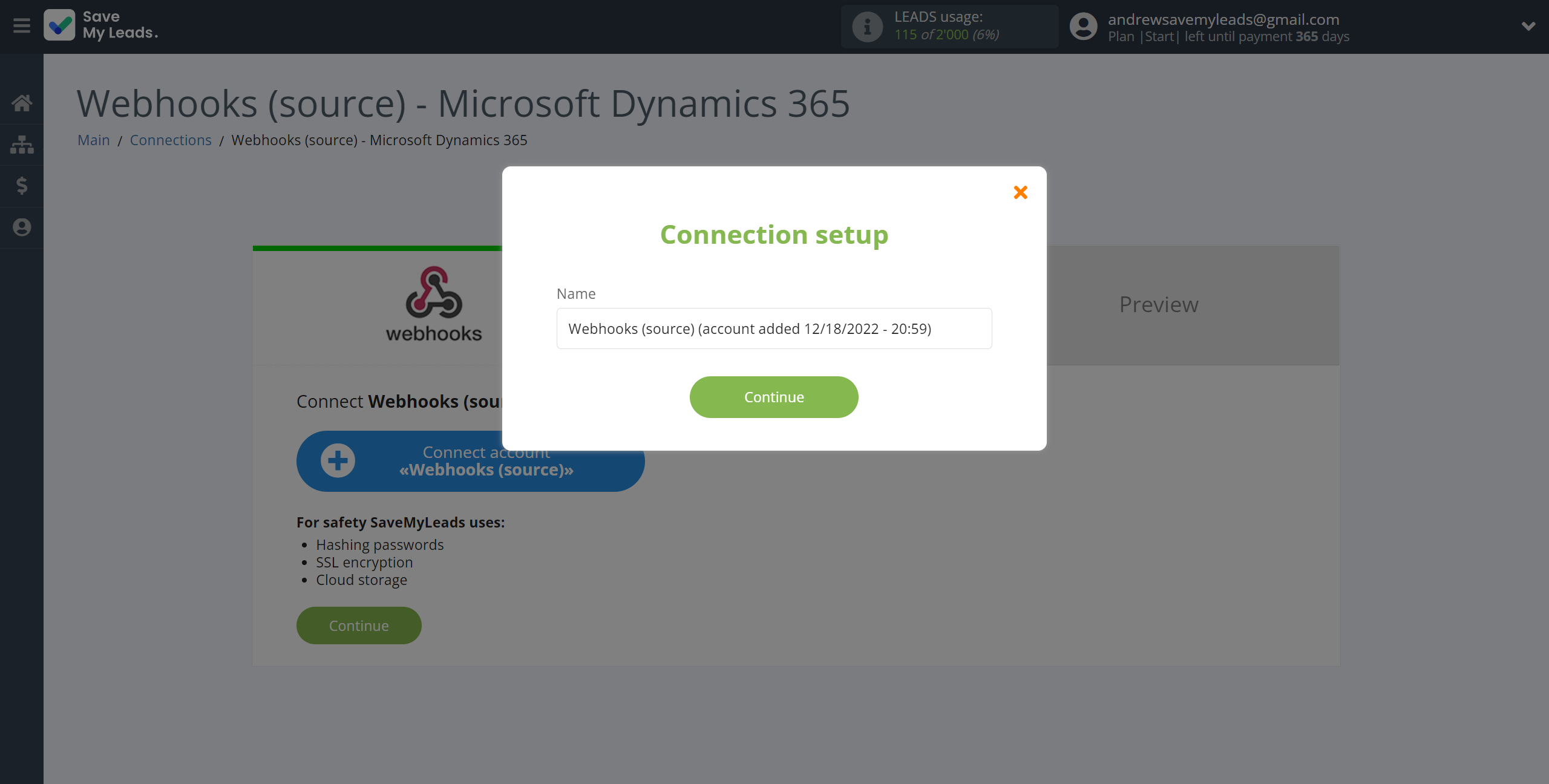 How to Connect Webhooks with Microsoft Dynamics 365 Create Contacts | Data Source account connection