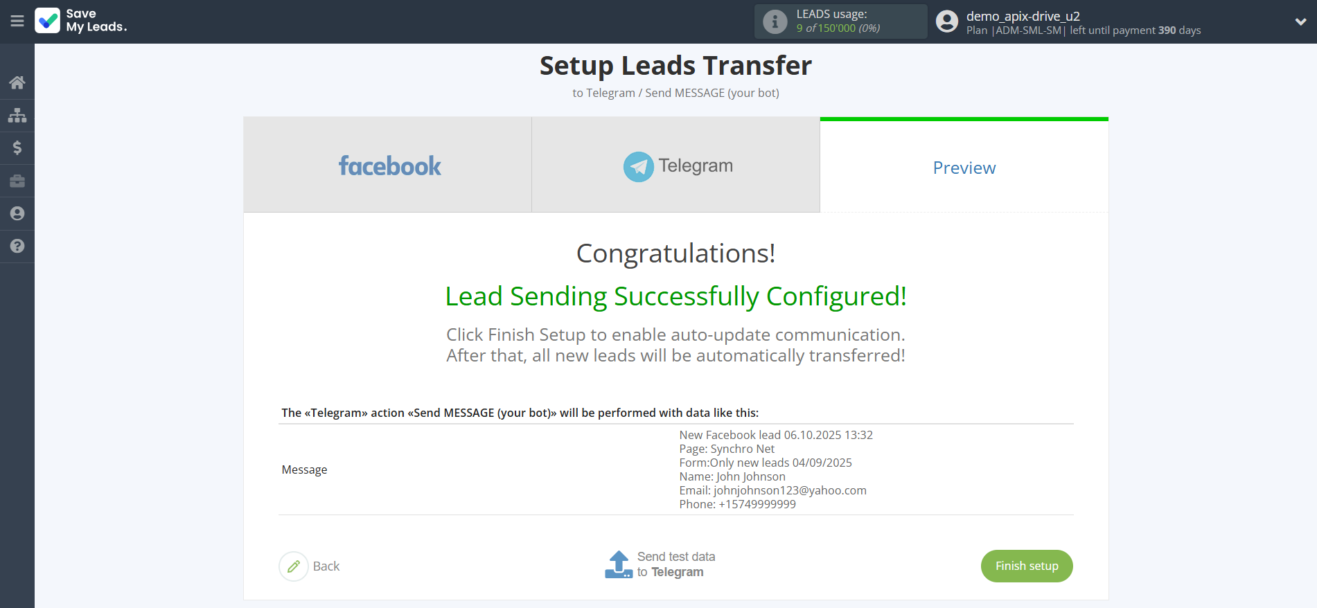 How to Connect Facebook with Telegram (your bot) | Test data How to Connect Facebook with Telegram (your bot) | Test data