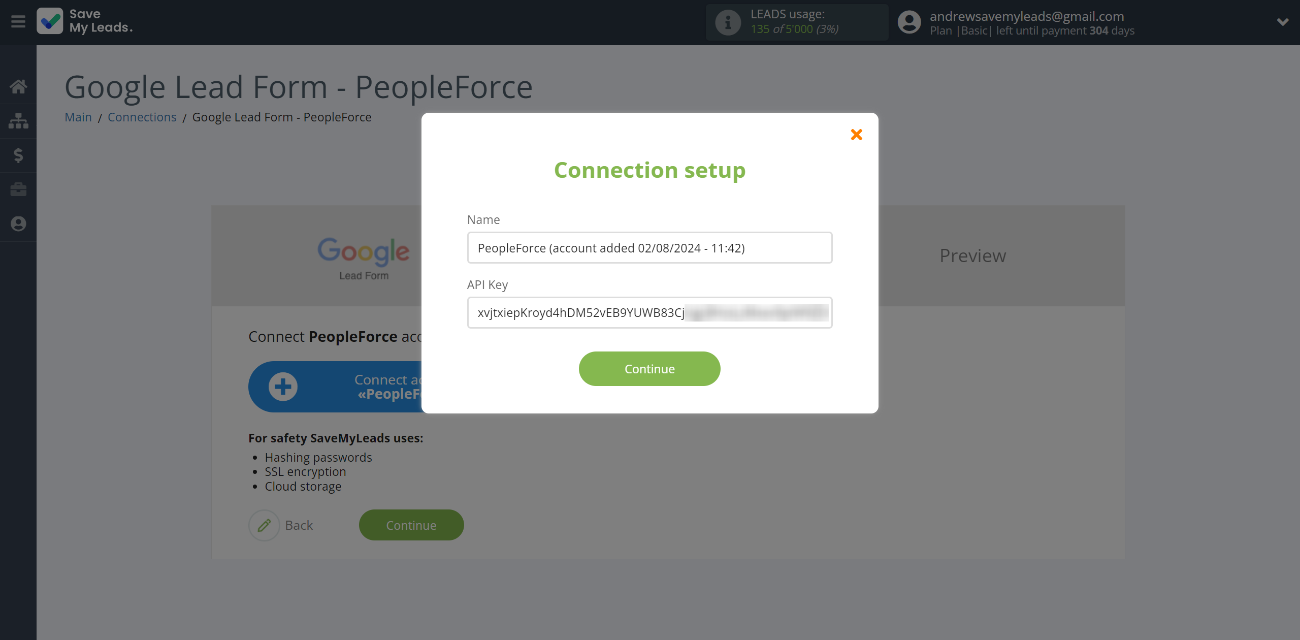 How to Connect Google Lead Form with PeopleForce Add Candidate | Data Destination account connection
