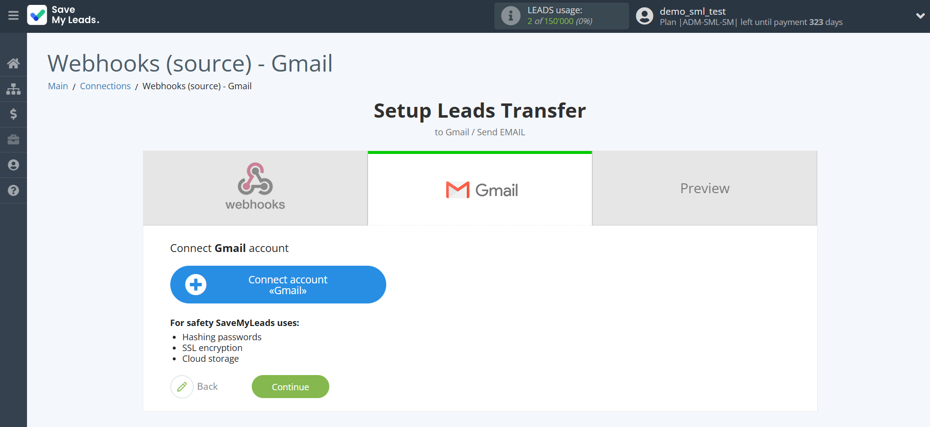 How to Connect Webhooks with Gmail | Data Destination account connection How to Connect Webhooks with Gmail | Data Destination account connection