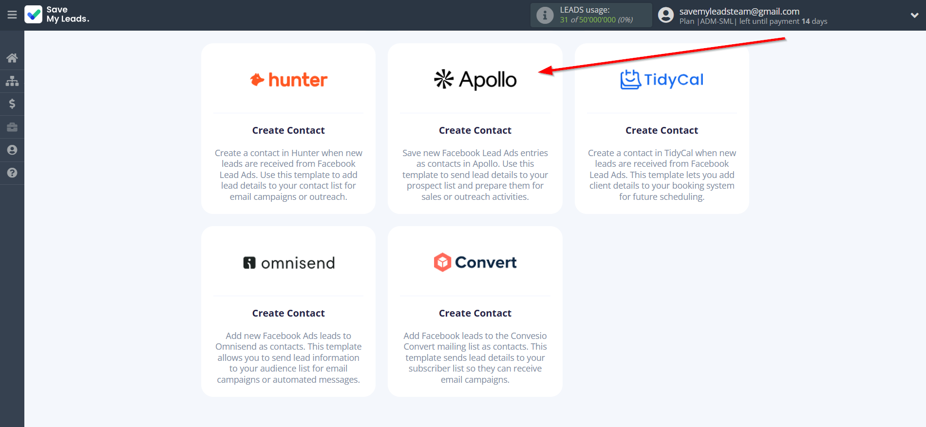 How to Connect Facebook with Apollo.io Create Contacts | Data Destination system selection How to Connect Facebook with Apollo.io Create Contacts | Data Destination system selection